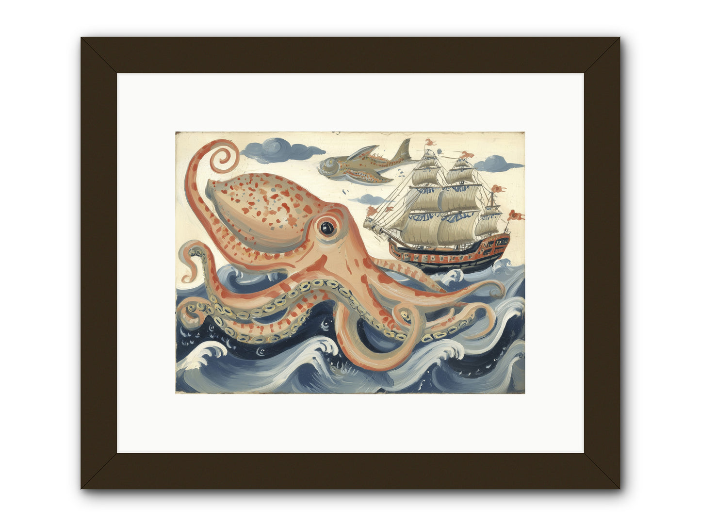 Wild Current -- Framed Print - Black 12x9
