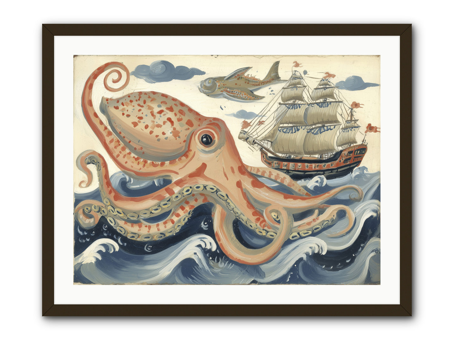 Wild Current -- Framed Print - Black 32x24