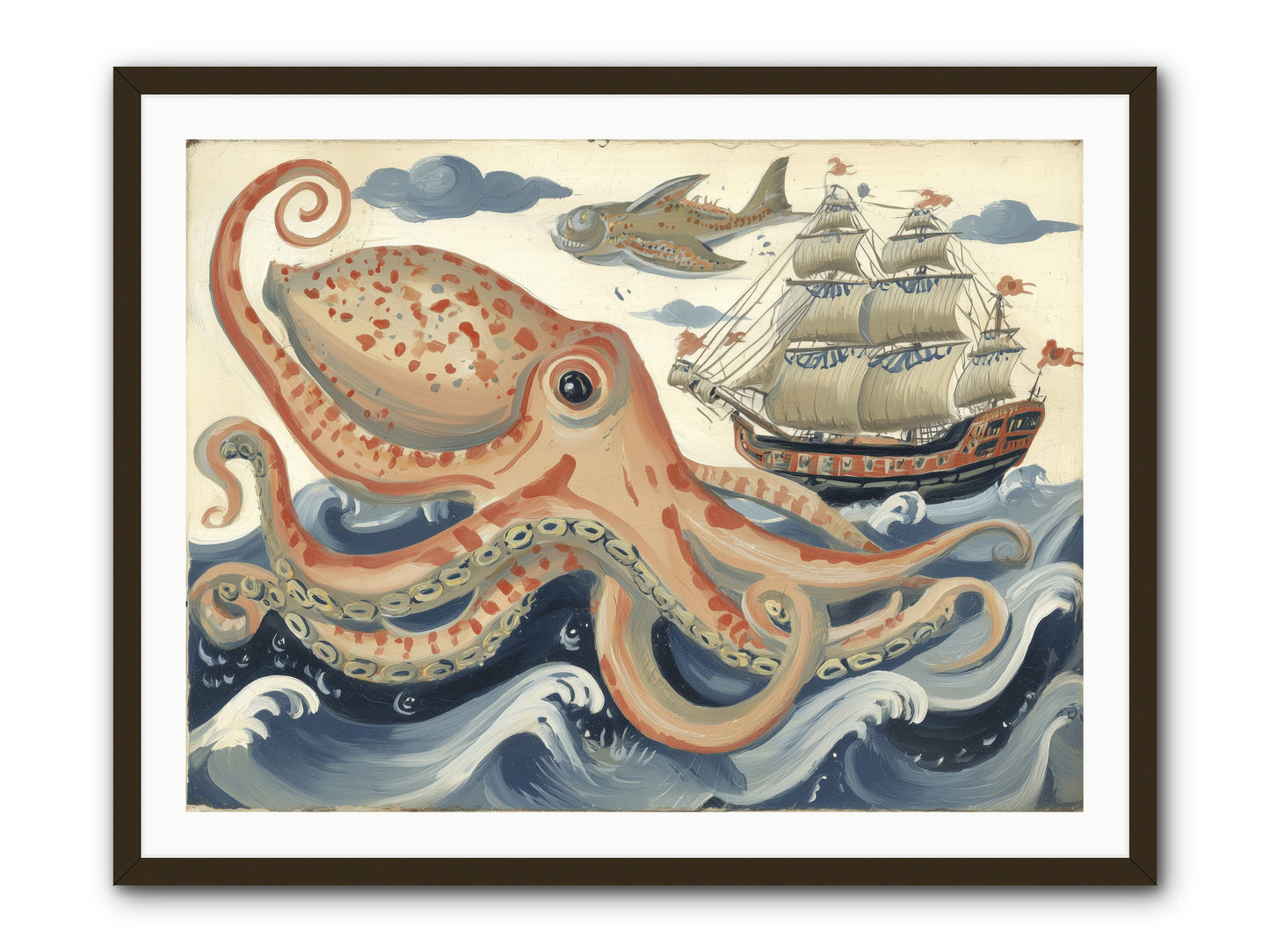 Wild Current -- Framed Print - Black 40x30
