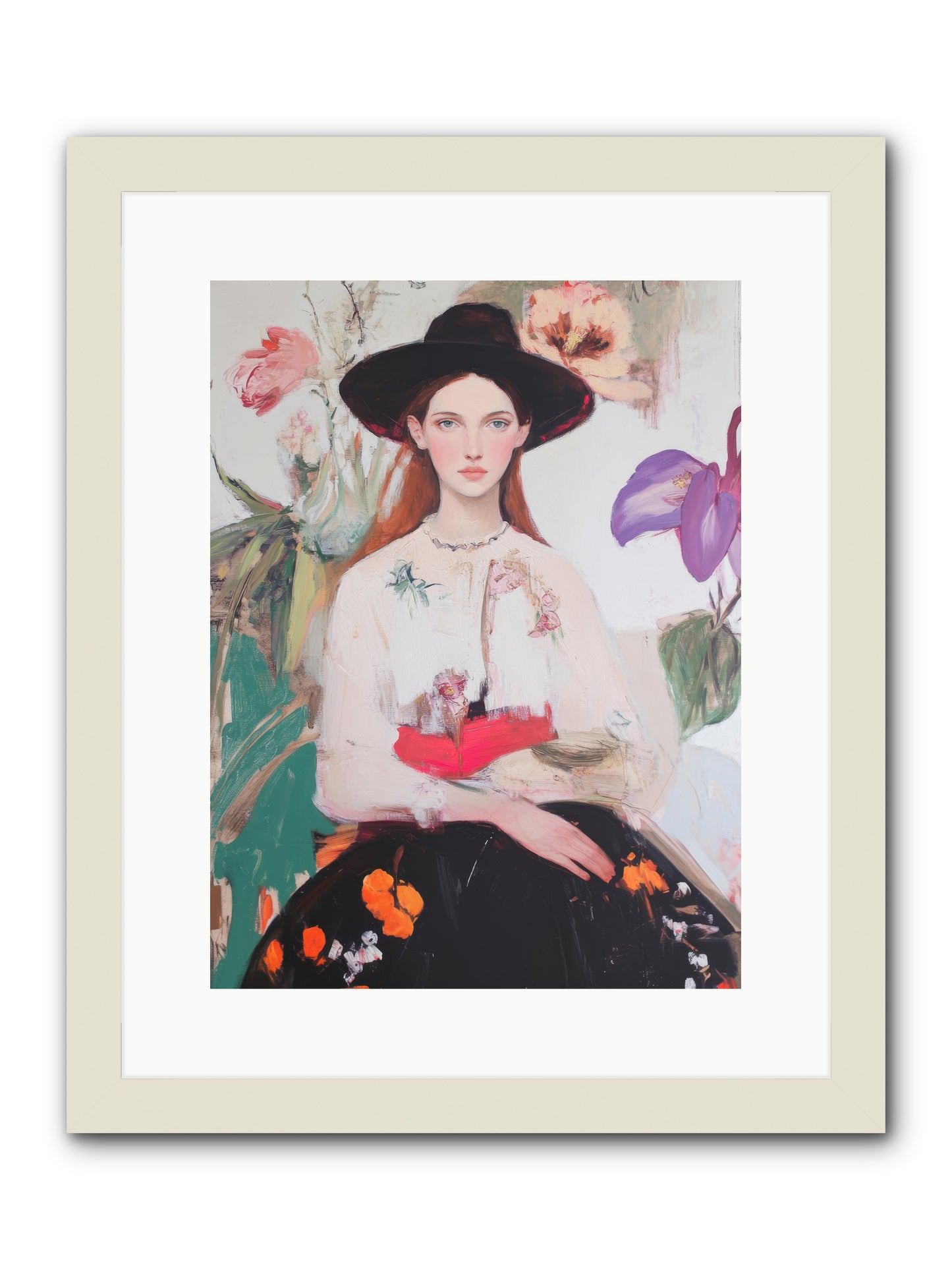 Wild Heart -- Framed Print - White 12x16