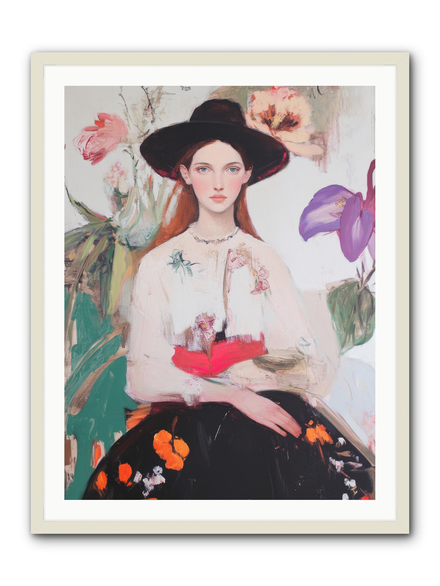 Wild Heart -- Framed Print - White 30x40
