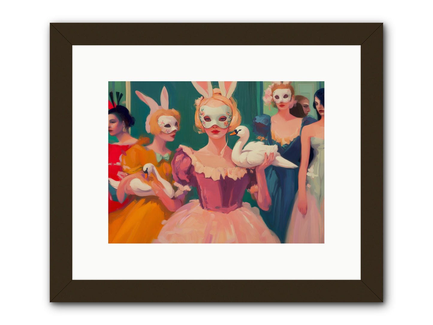 Wild Heart RisingRez2 -- Framed Print - Black 12x9