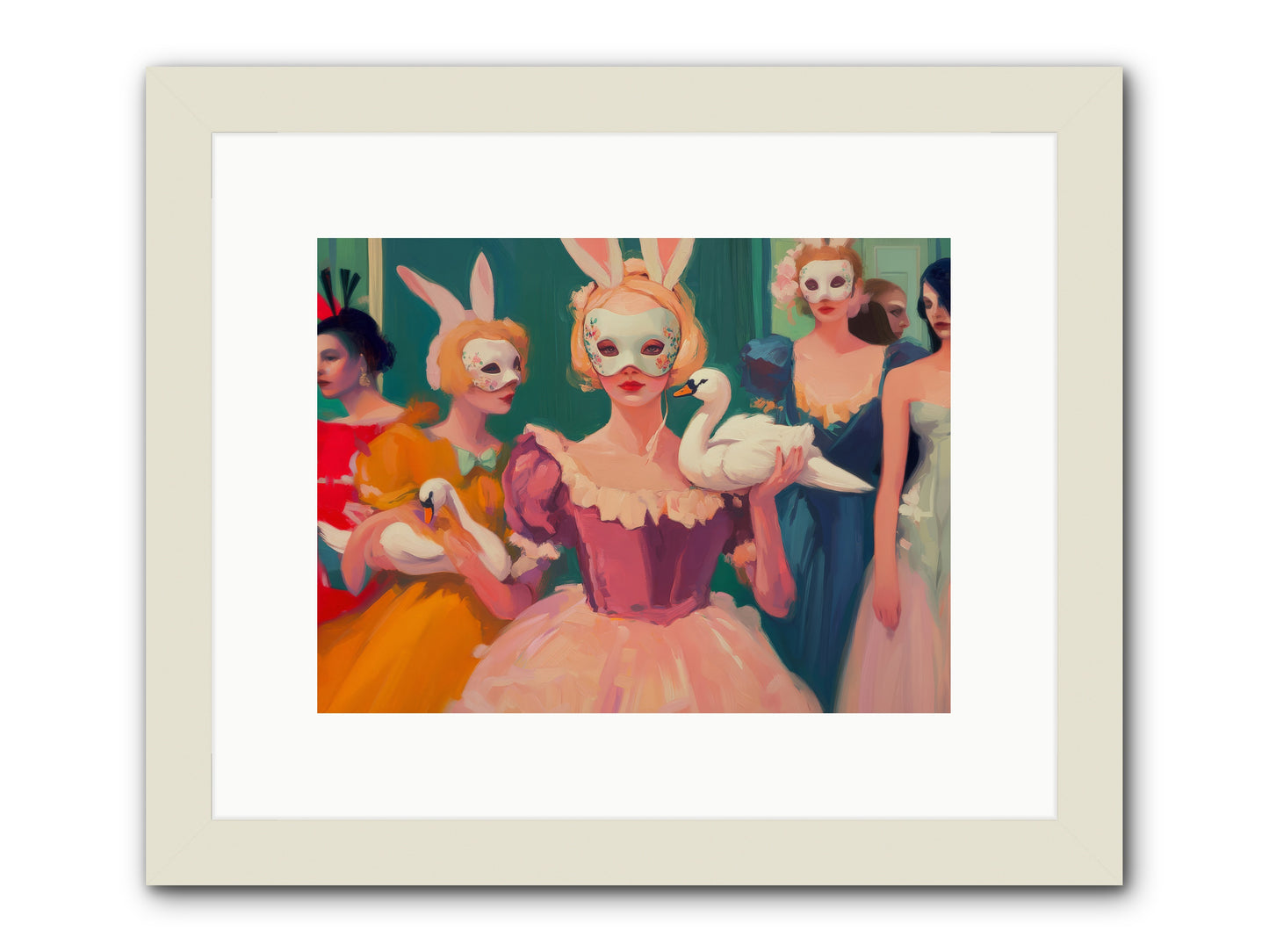 Wild Heart RisingRez2 -- Framed Print - White 12x9