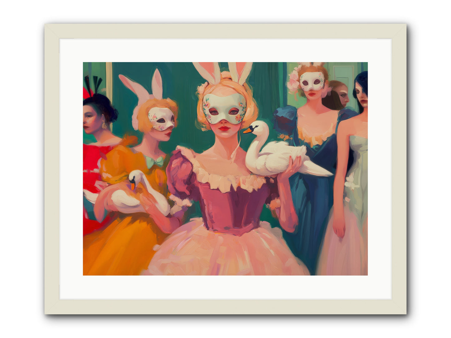 Wild Heart RisingRez2 -- Framed Print - White 24x18