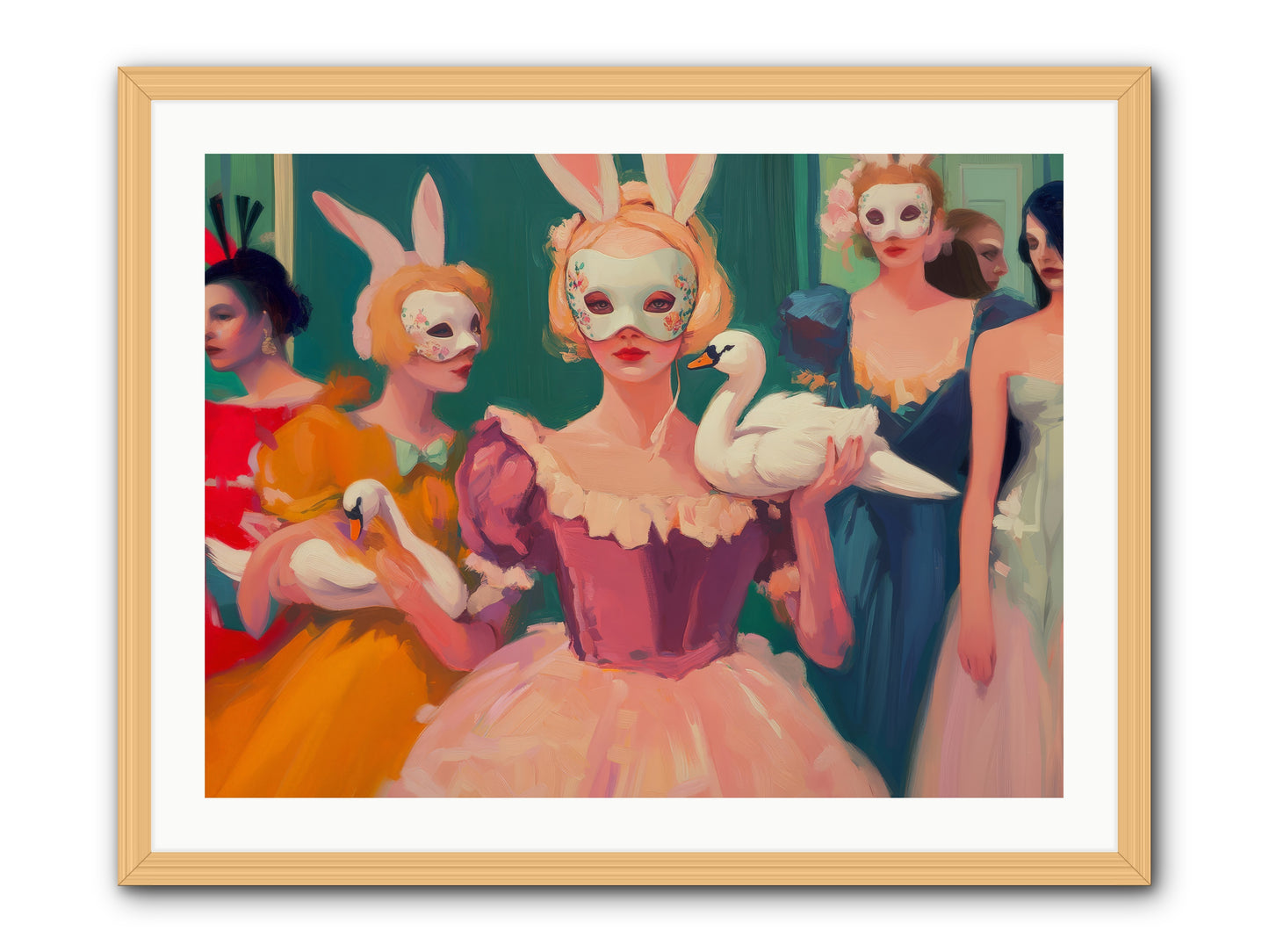 Wild Heart RisingRez2 -- Framed Print - Natural 32x24
