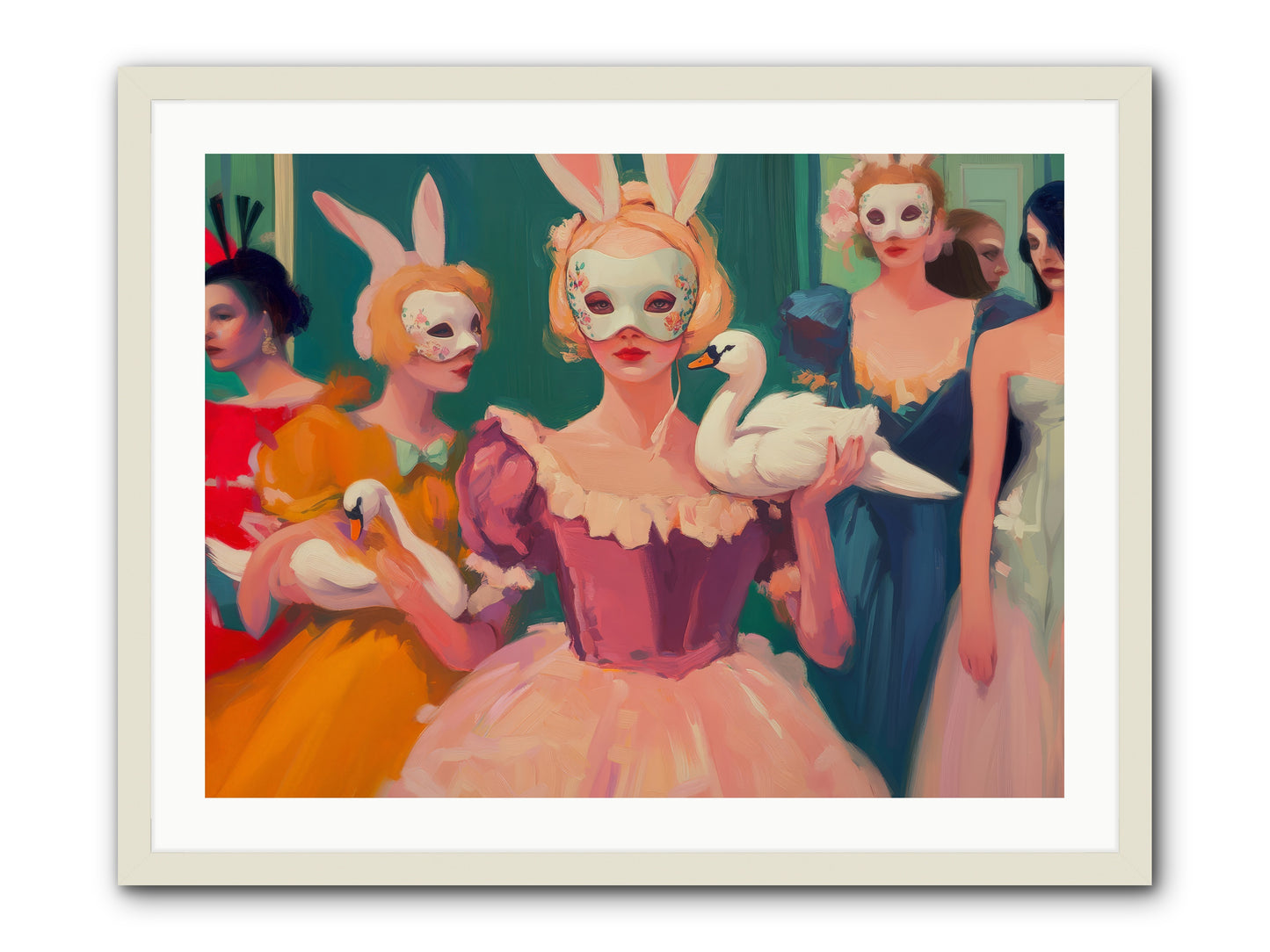 Wild Heart RisingRez2 -- Framed Print - White 32x24