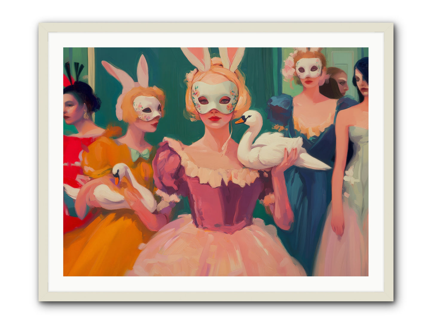 Wild Heart RisingRez2 -- Framed Print - White 40x30