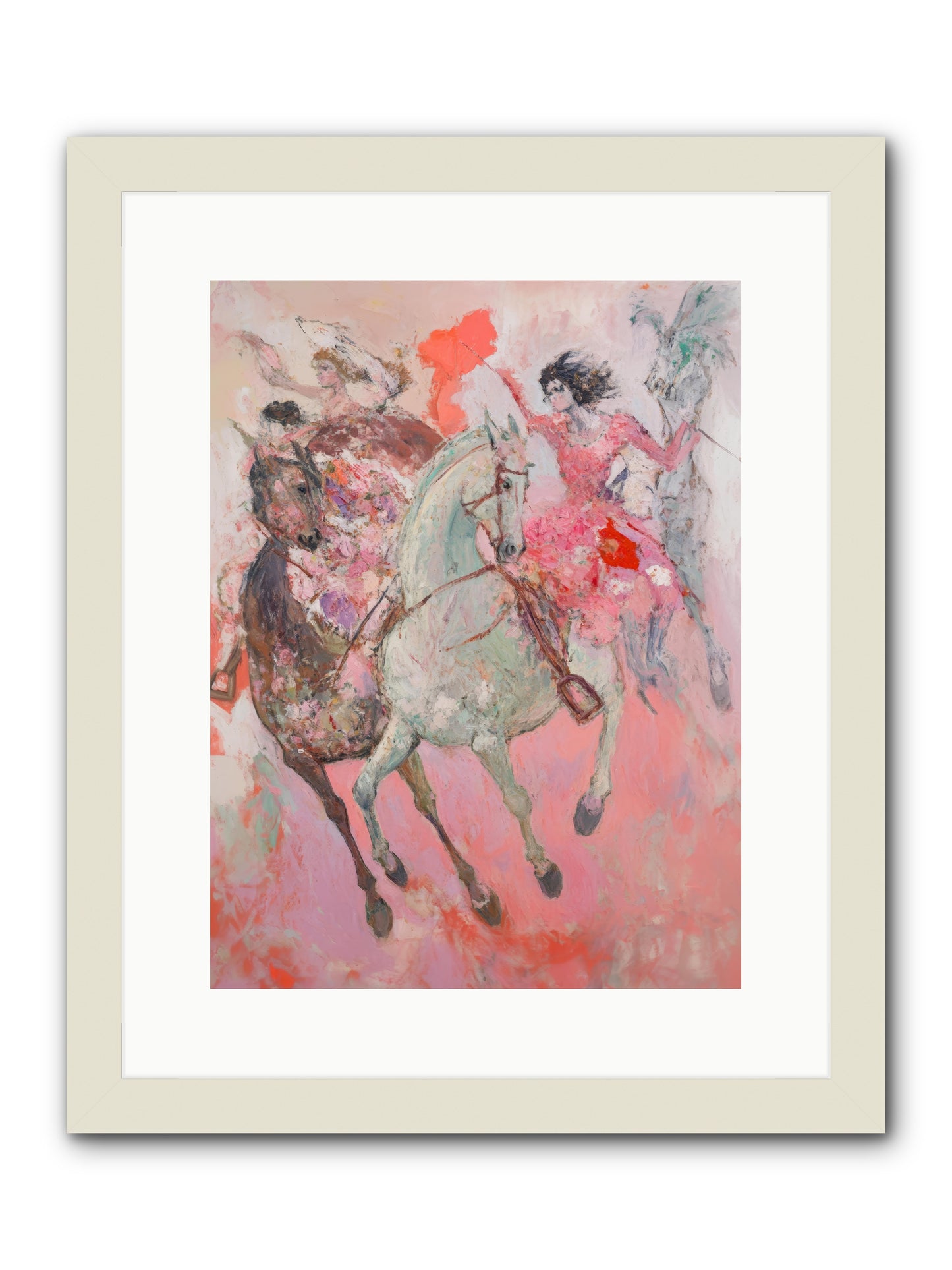 Wild Hearts Gallop -- Framed Print - White 12x16