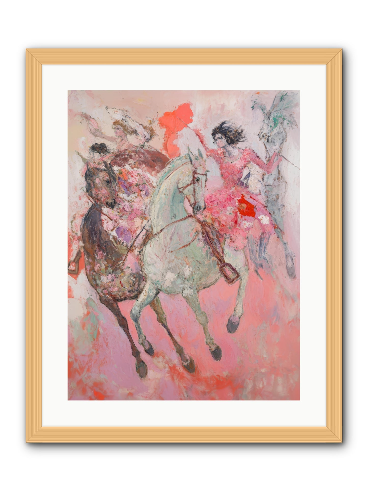 Wild Hearts Gallop -- Framed Print - Natural 18x24