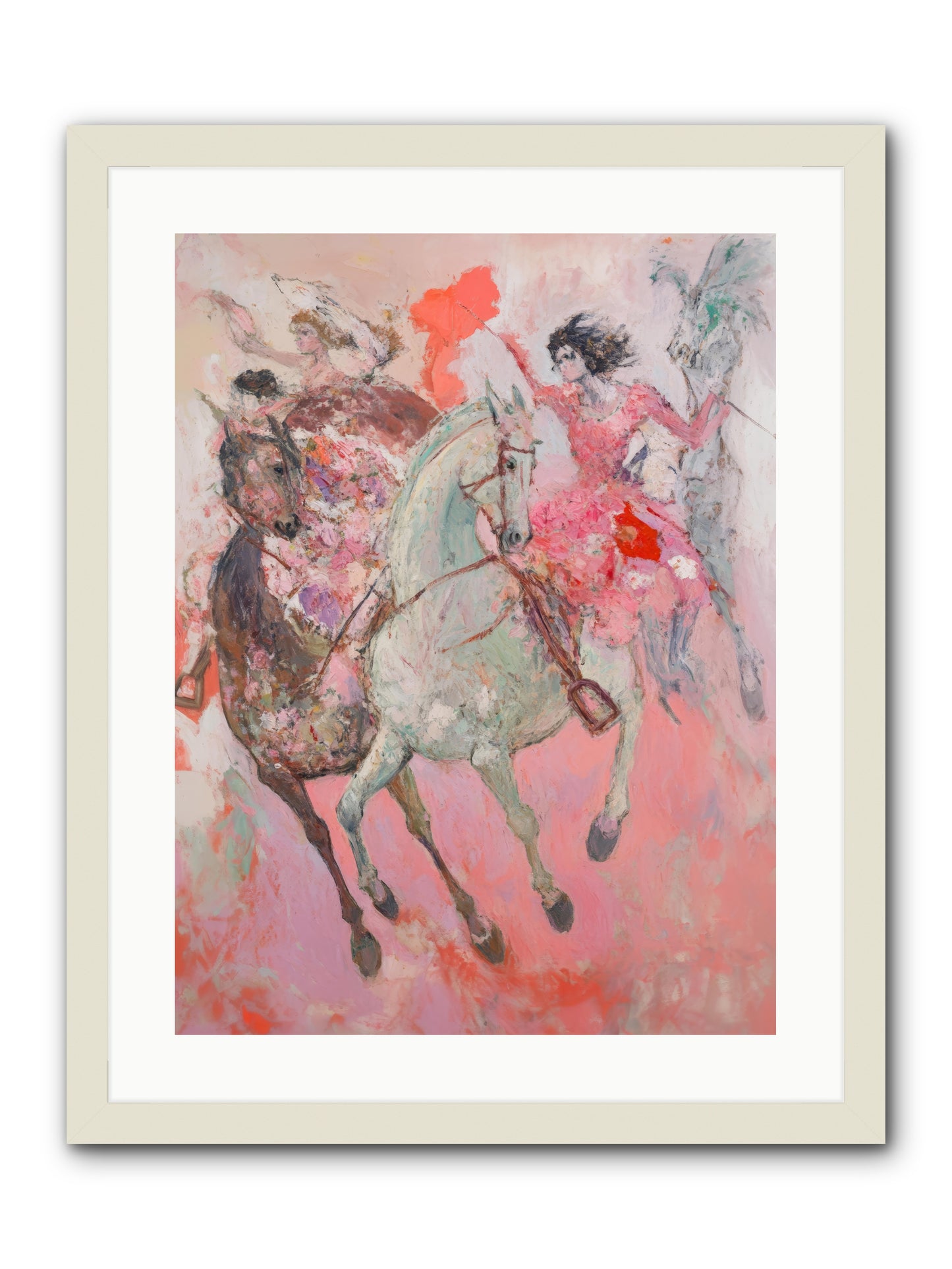 Wild Hearts Gallop -- Framed Print - White 18x24
