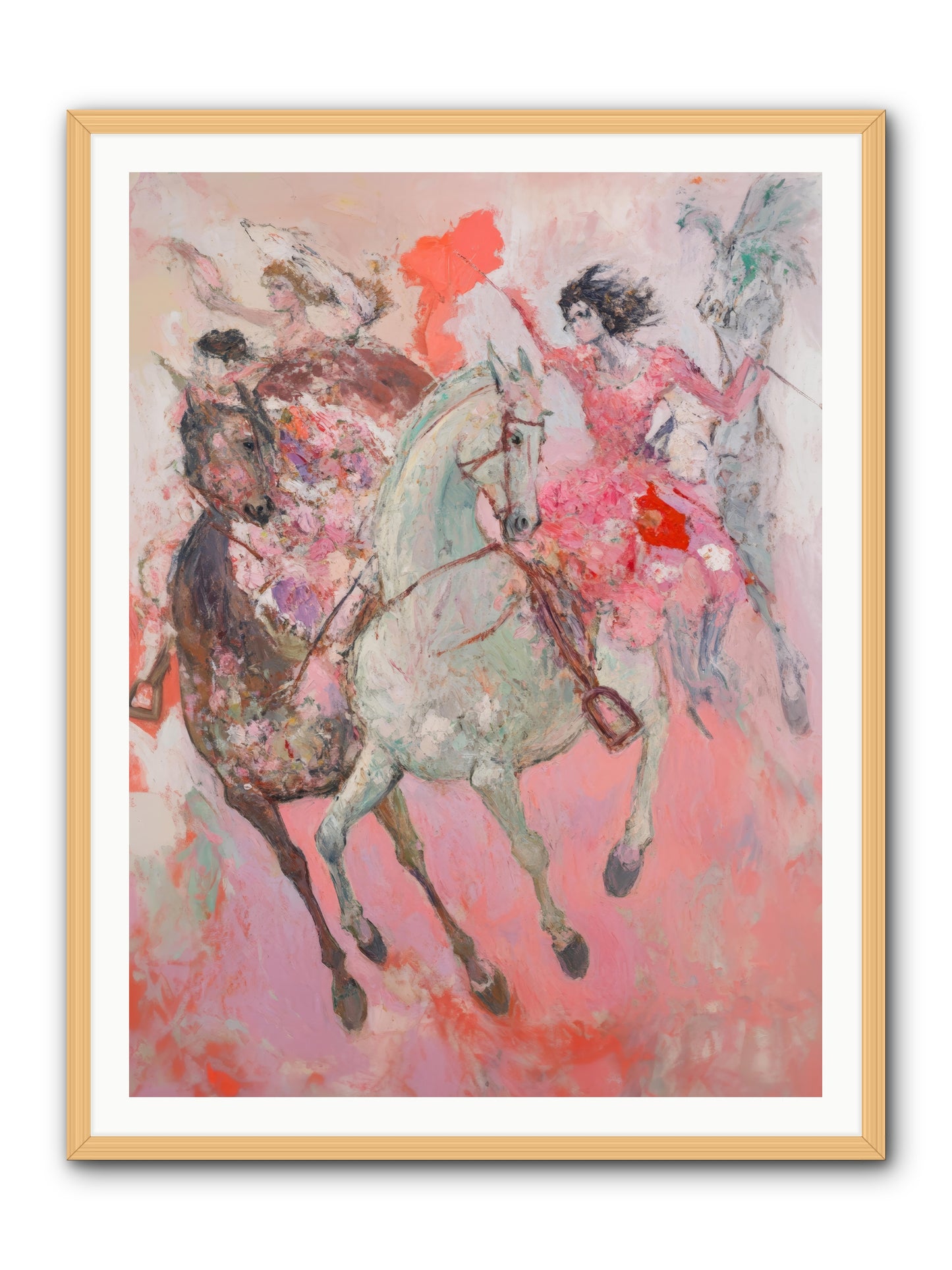 Wild Hearts Gallop -- Framed Print - Natural 36x48