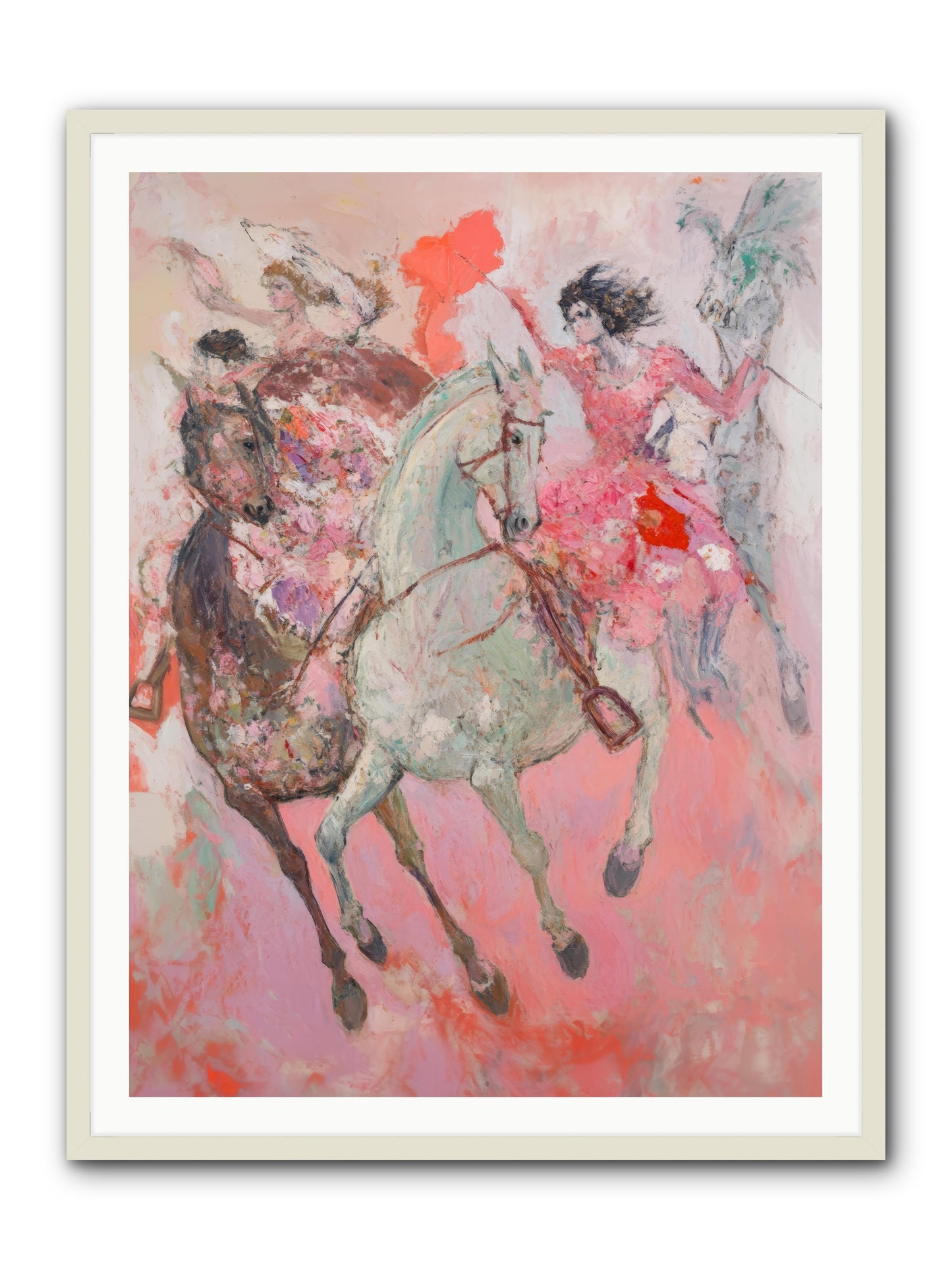 Wild Hearts Gallop -- Framed Print - White 36x48
