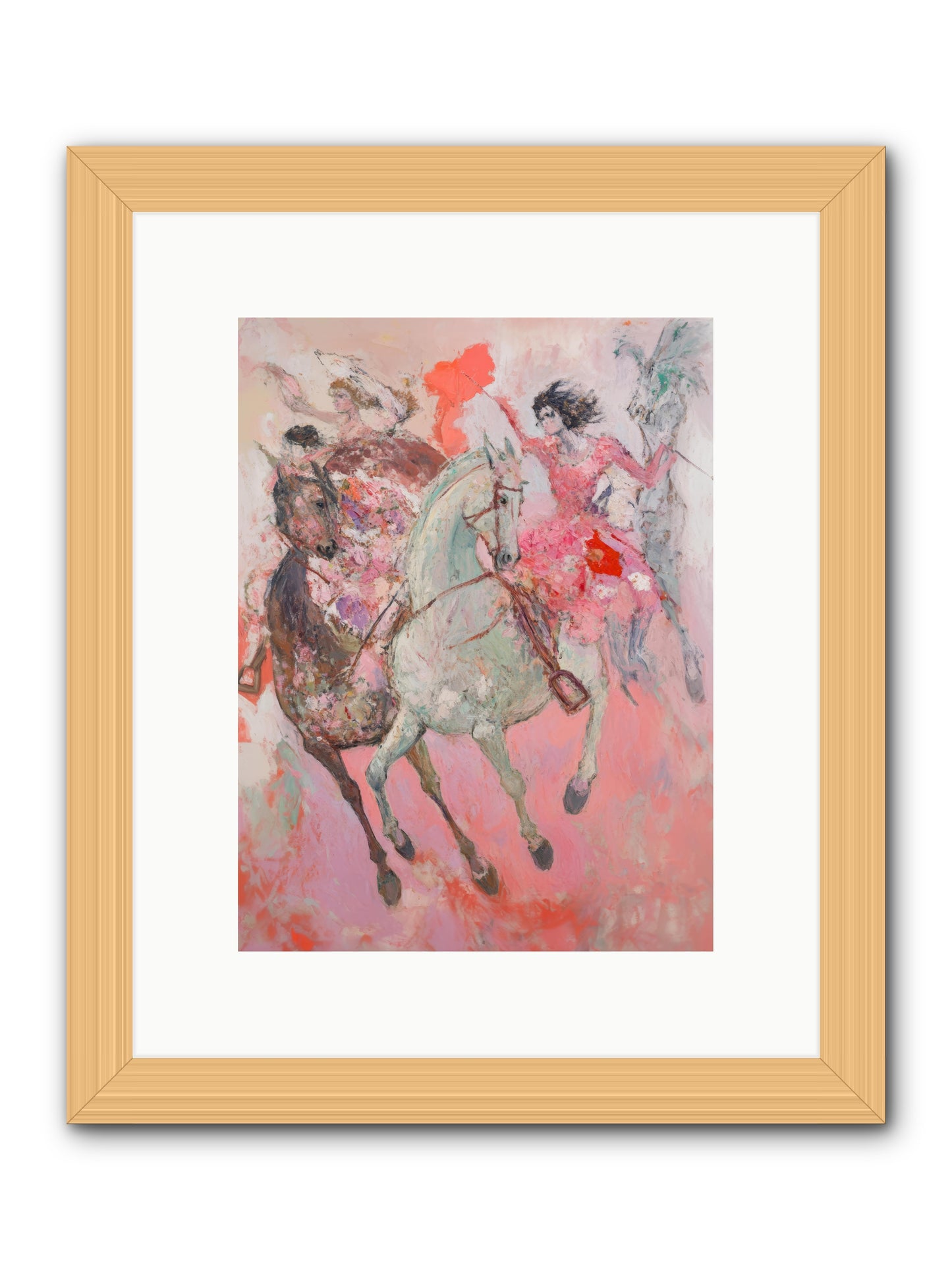 Wild Hearts Gallop -- Framed Print - Natural 9x12