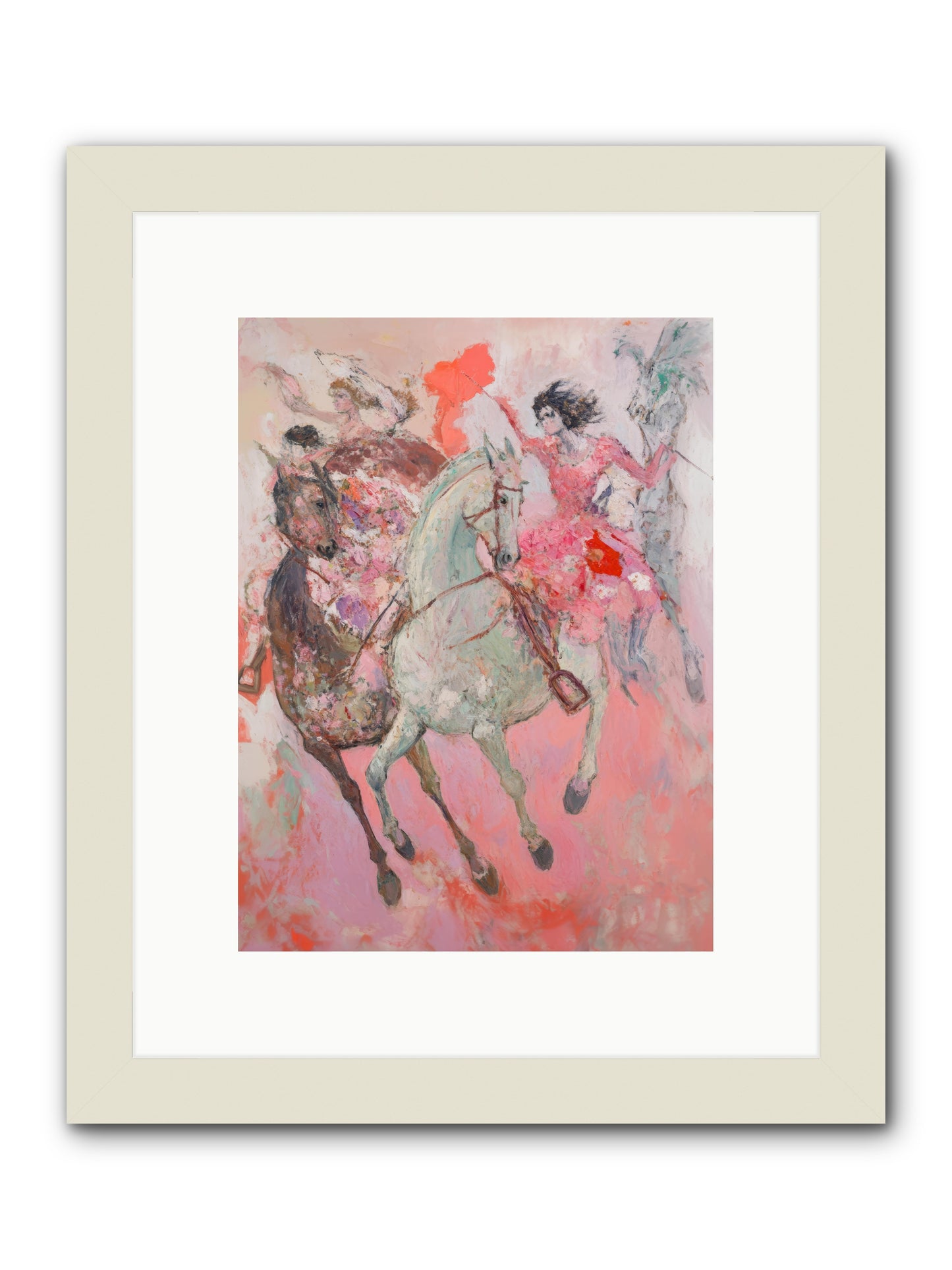 Wild Hearts Gallop -- Framed Print - White 9x12