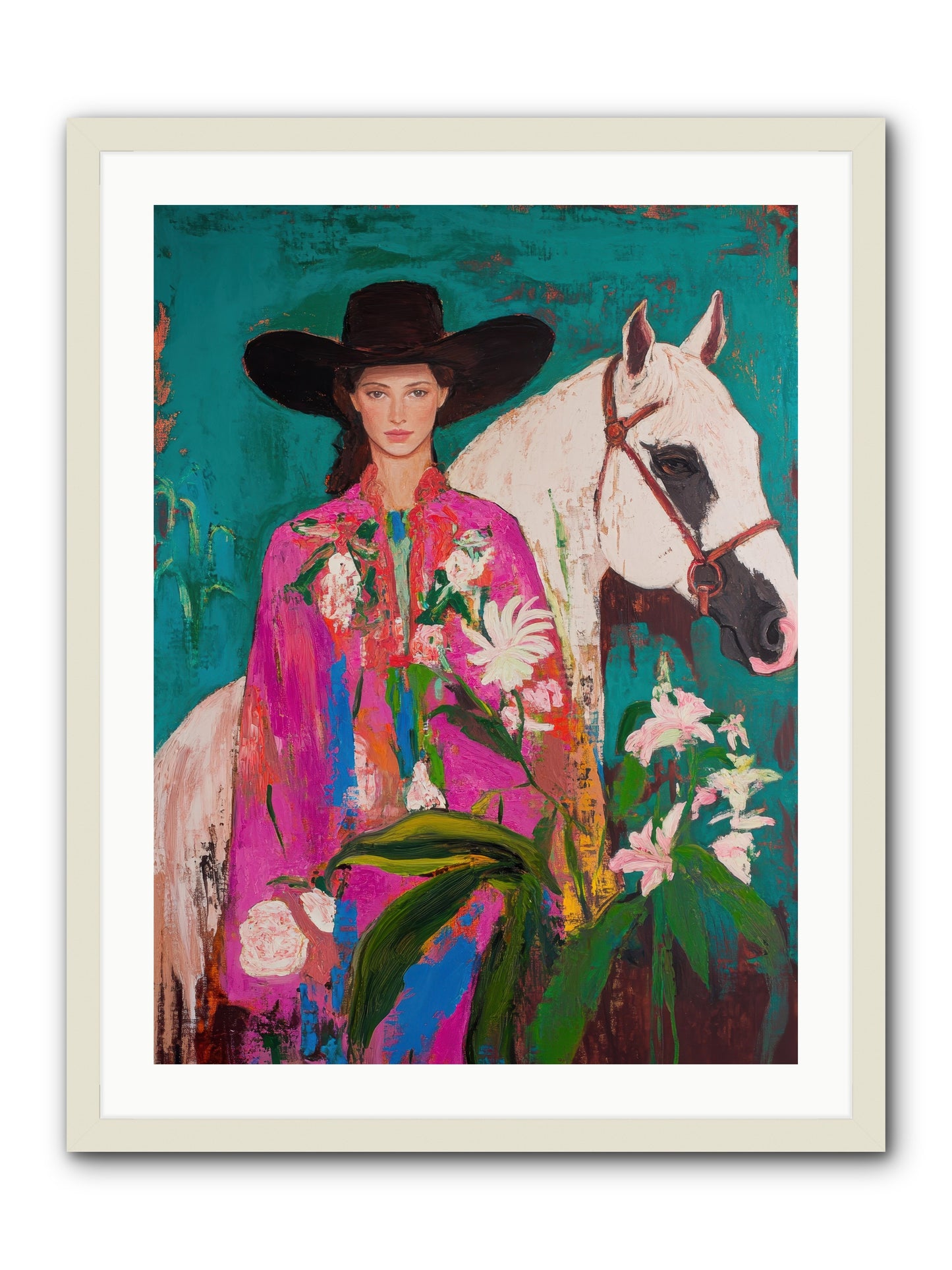 Wild Intuition -- Framed Print - White 24x32