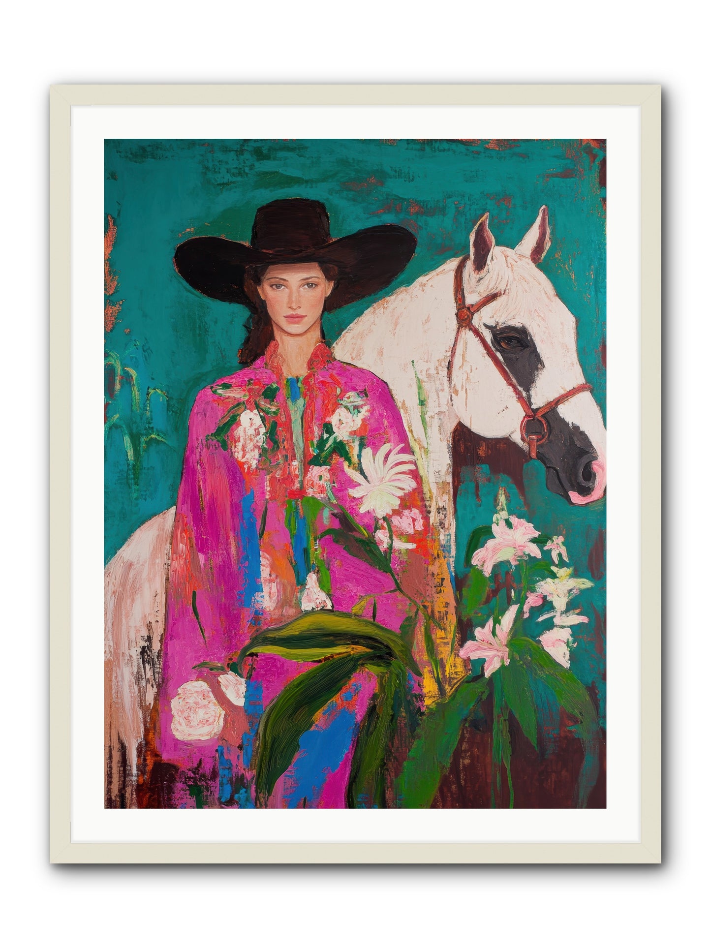 Wild Intuition -- Framed Print - White 30x40