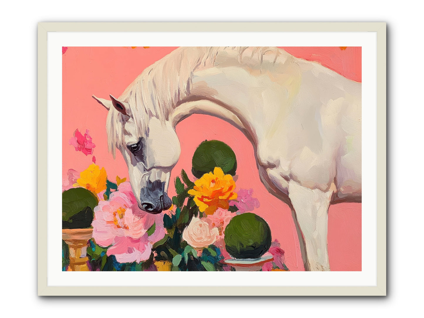 Wild Orchid -- Framed Print - White 40x30