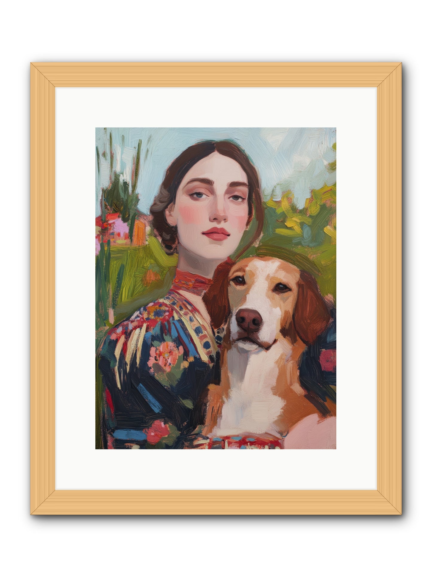 Wild Rose -- Framed Print - Natural 12x16