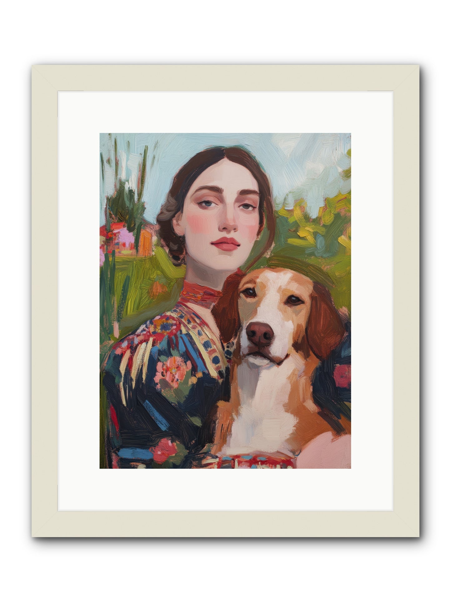 Wild Rose -- Framed Print - White 12x16