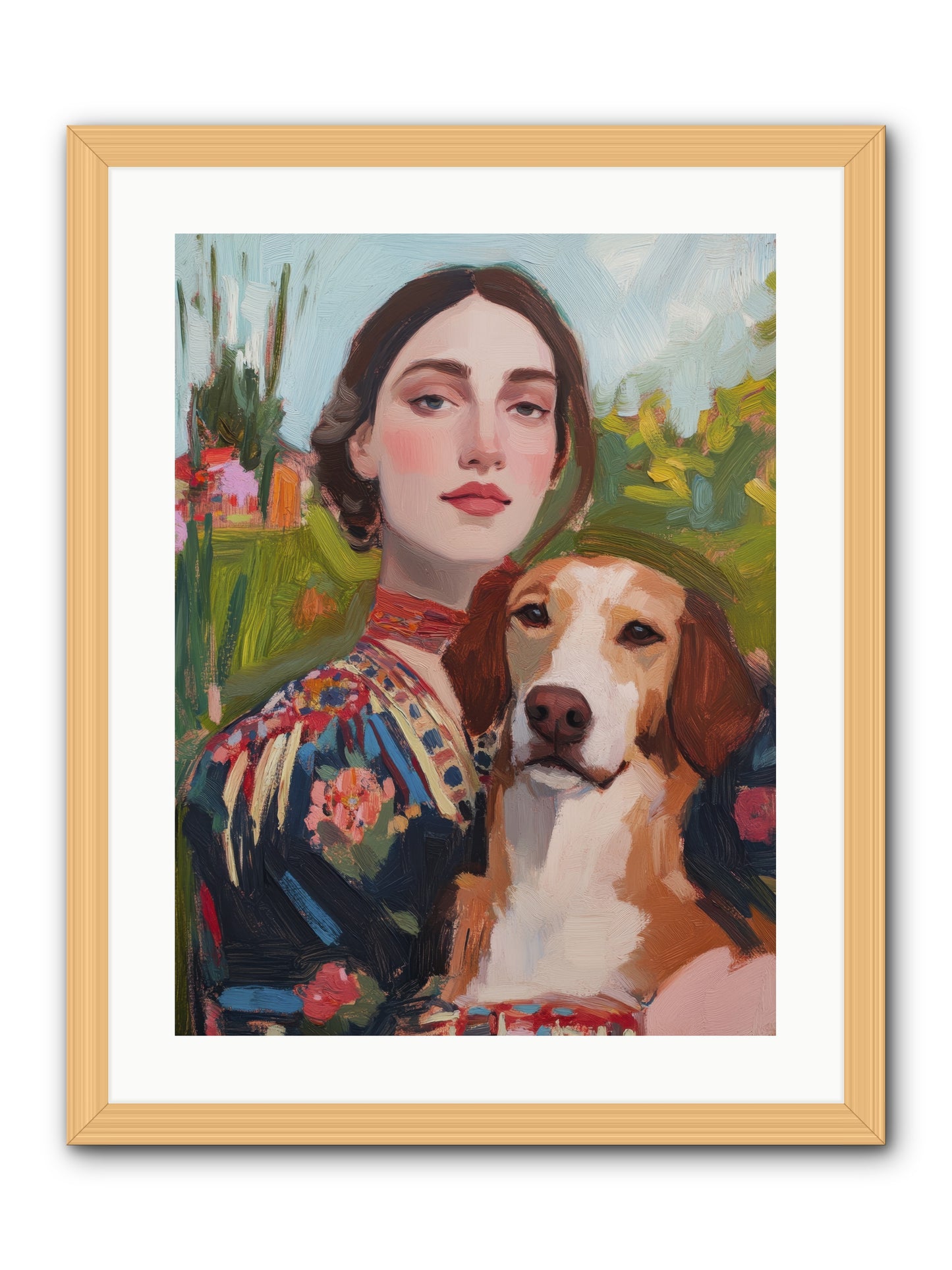 Wild Rose -- Framed Print - Natural 18x24