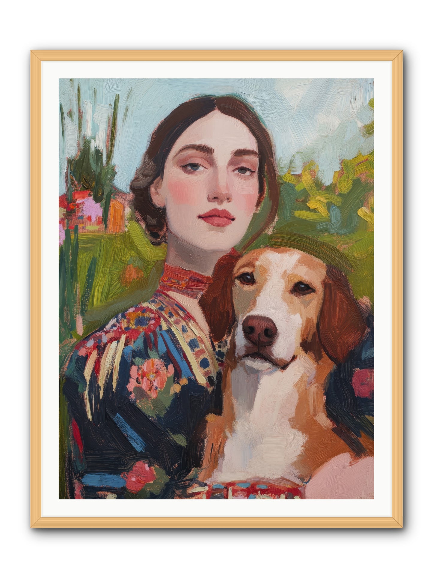 Wild Rose -- Framed Print - Natural 36x48