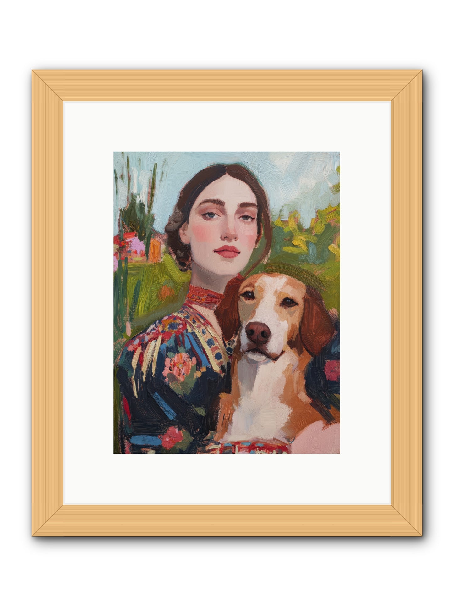 Wild Rose -- Framed Print - Natural 9x12