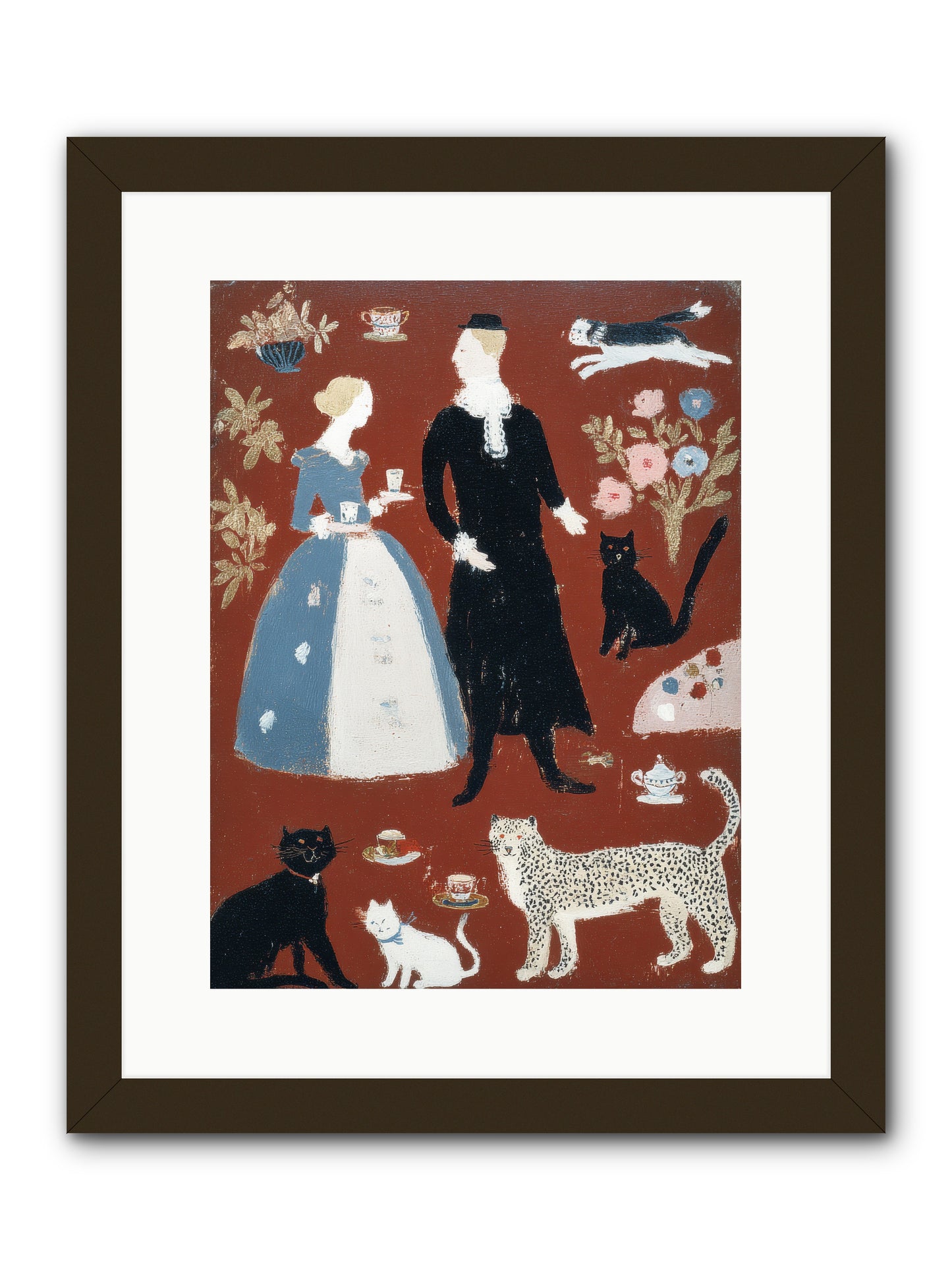 Wild Things Come for Tea -- Framed Print - Black 12x16