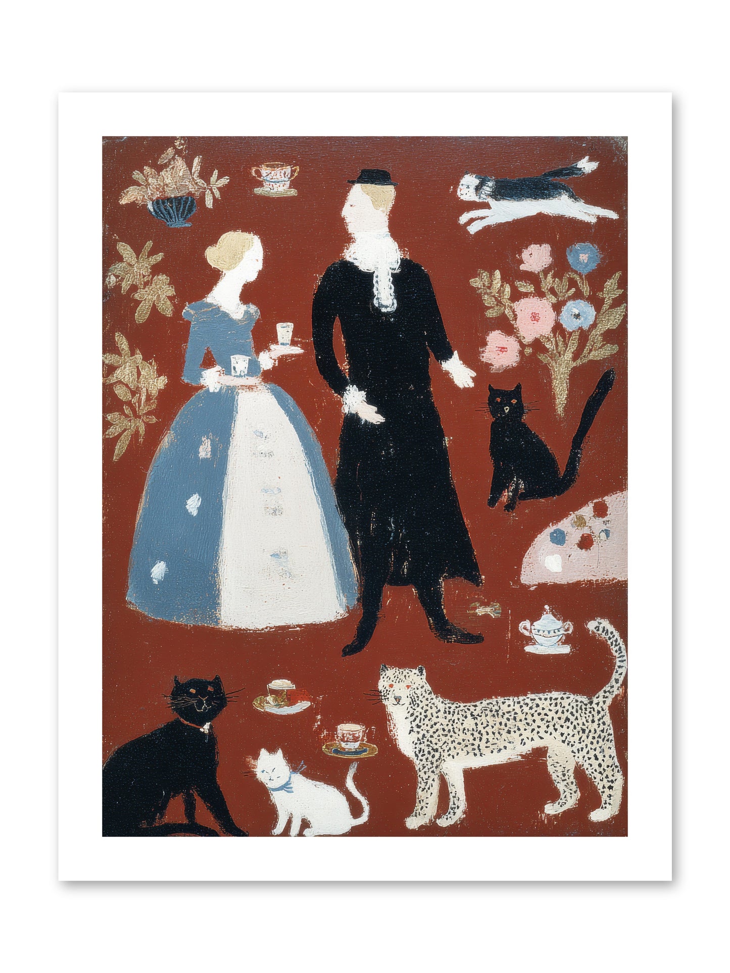 Wild Things Come for Tea -- Loose Canvas Print 12x16