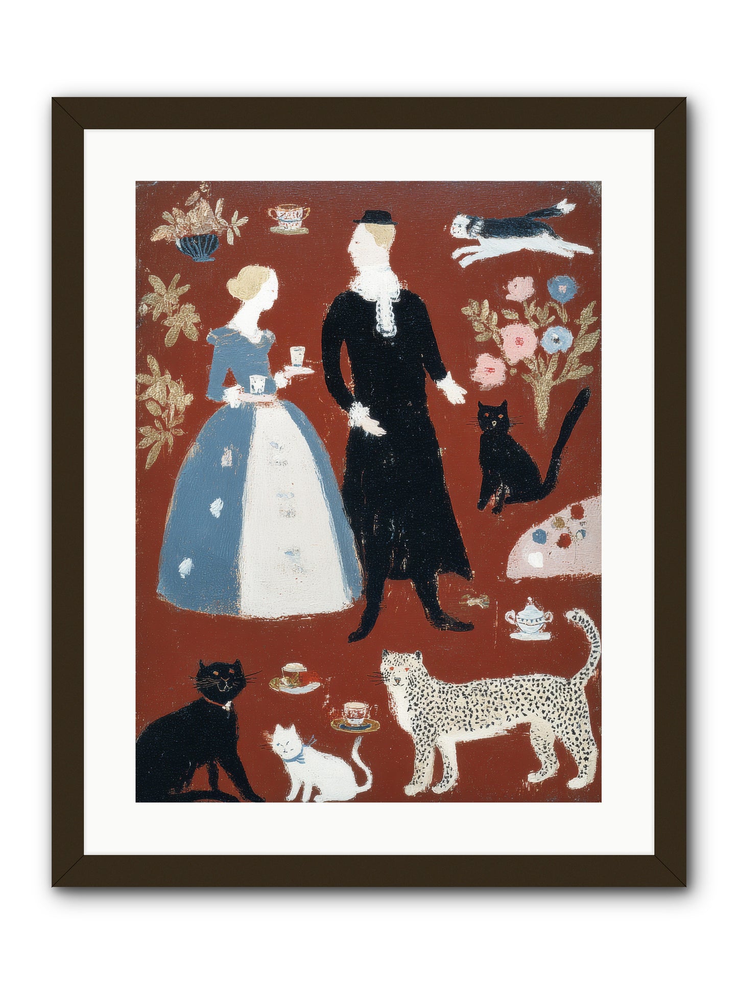Wild Things Come for Tea -- Framed Print - Black 18x24