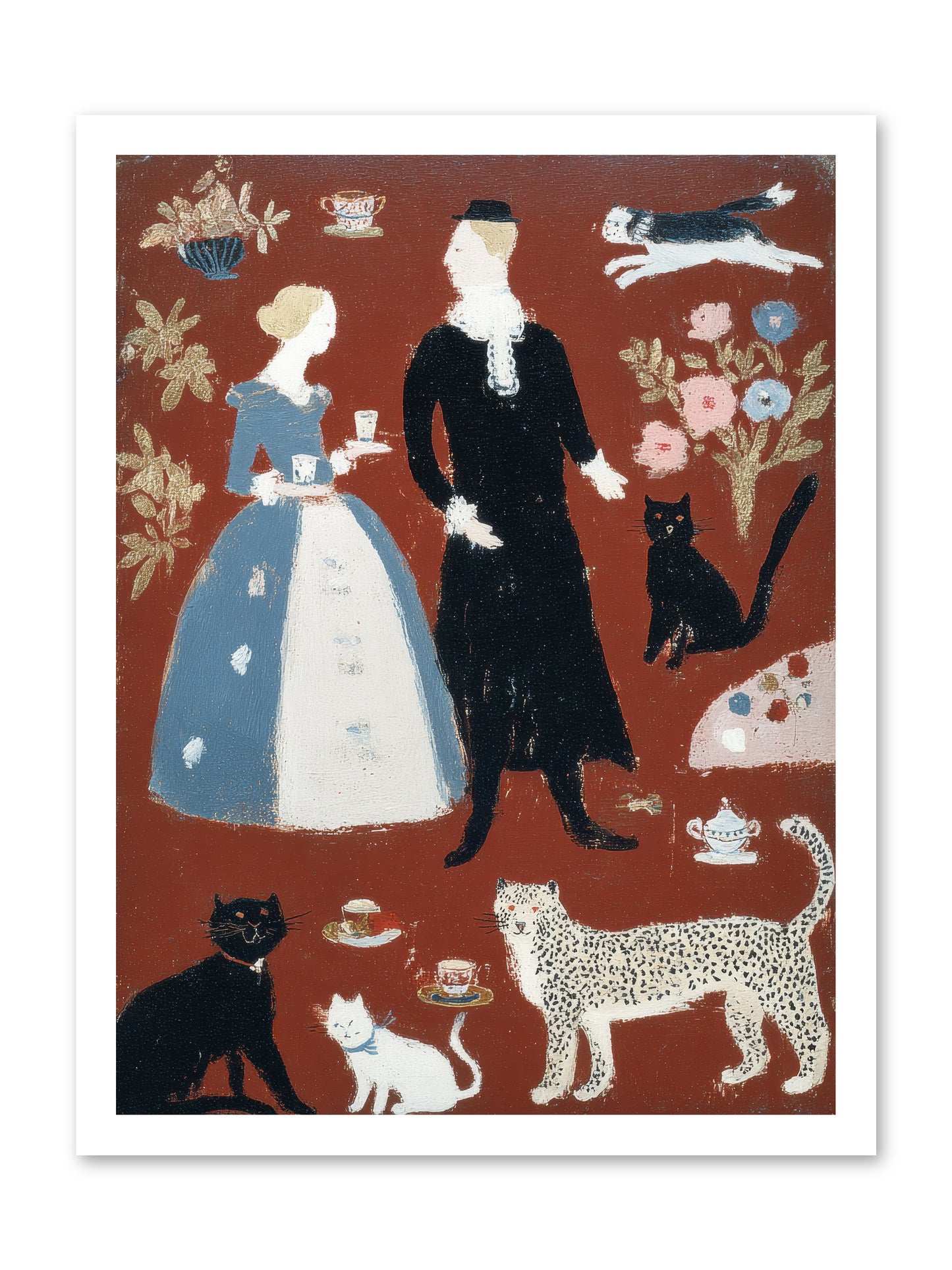 Wild Things Come for Tea -- Loose Canvas Print 18x24