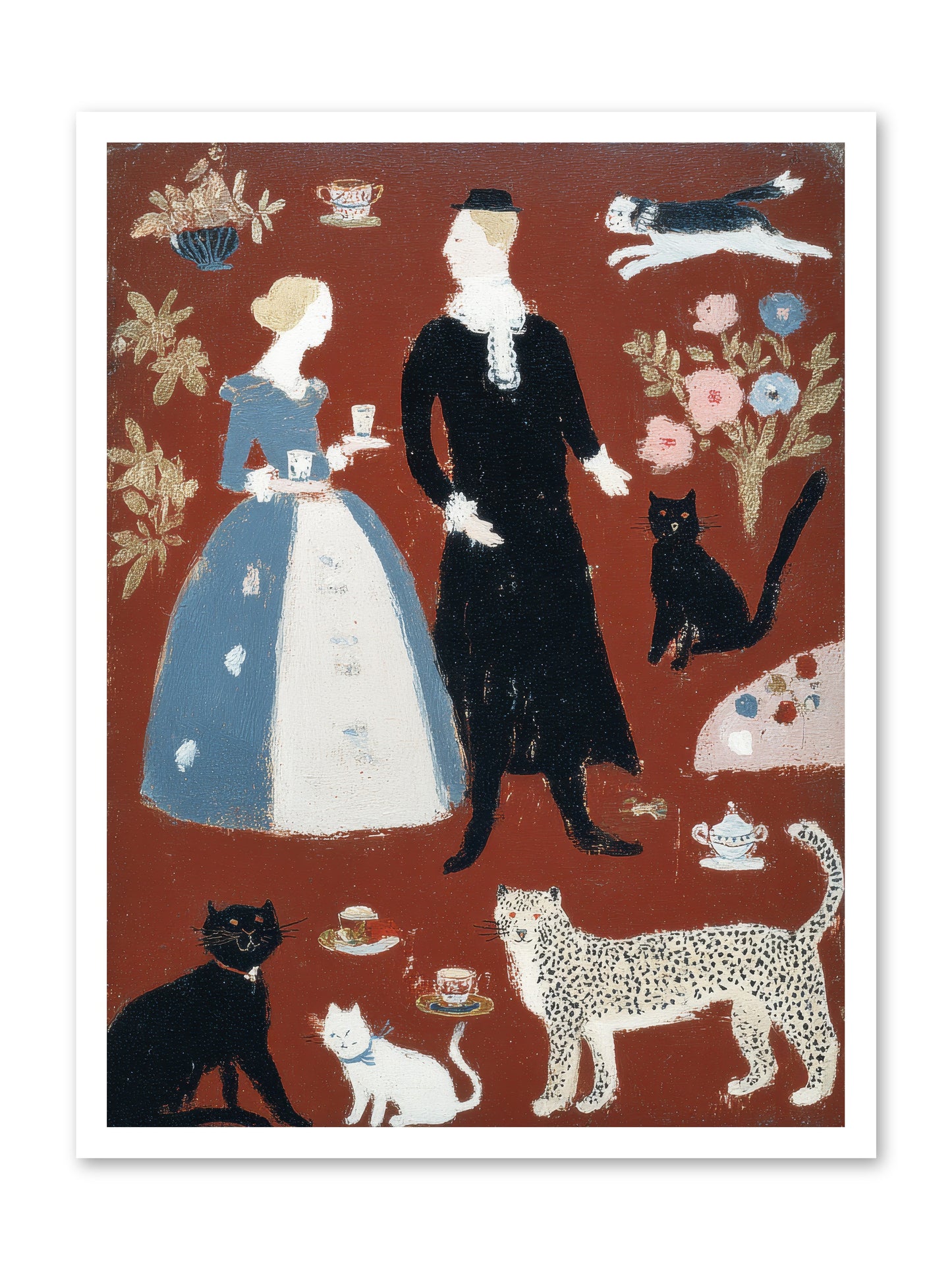Wild Things Come for Tea -- Loose Canvas Print 24x32