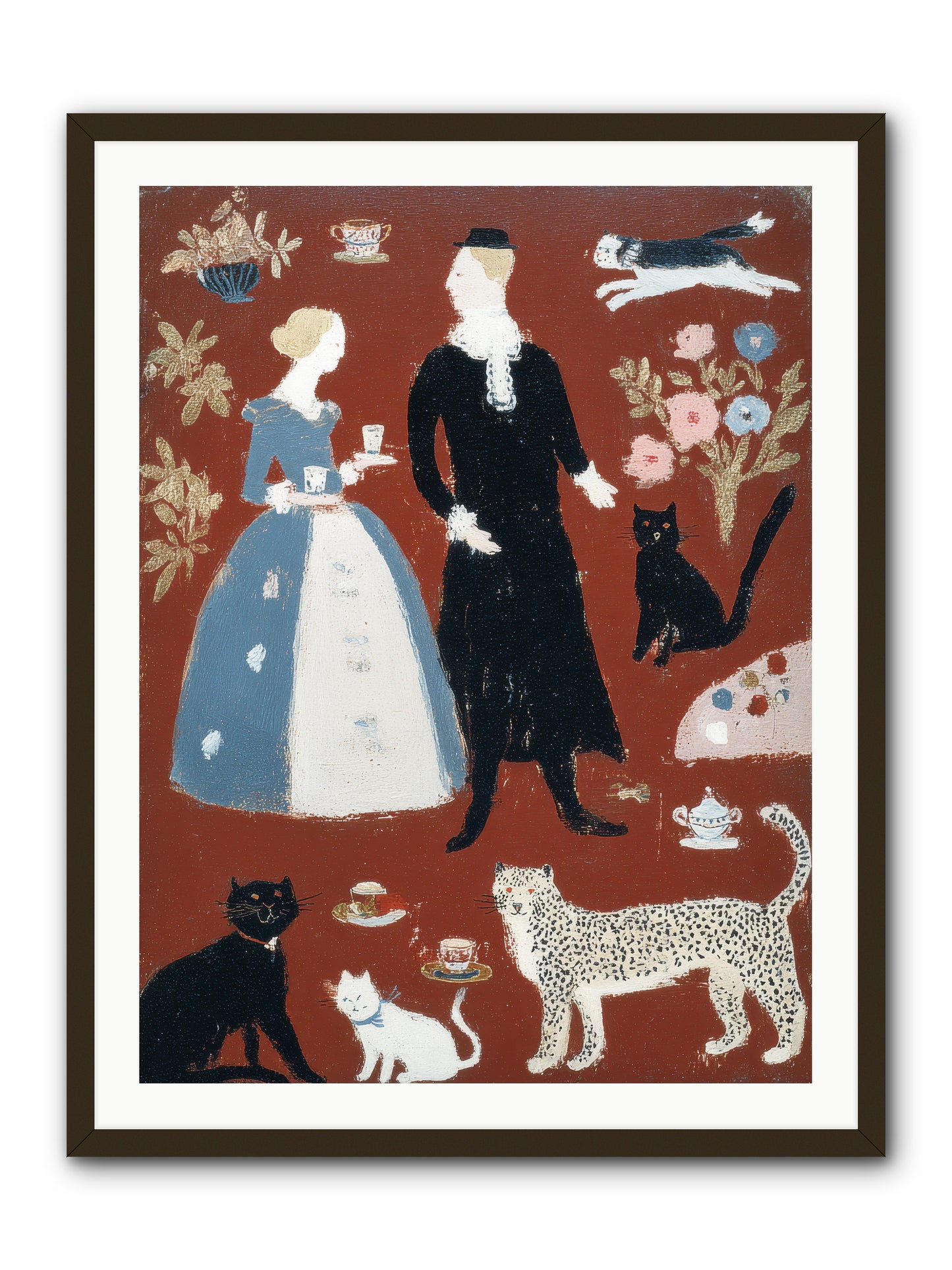 Wild Things Come for Tea -- Framed Print - Black 30x40