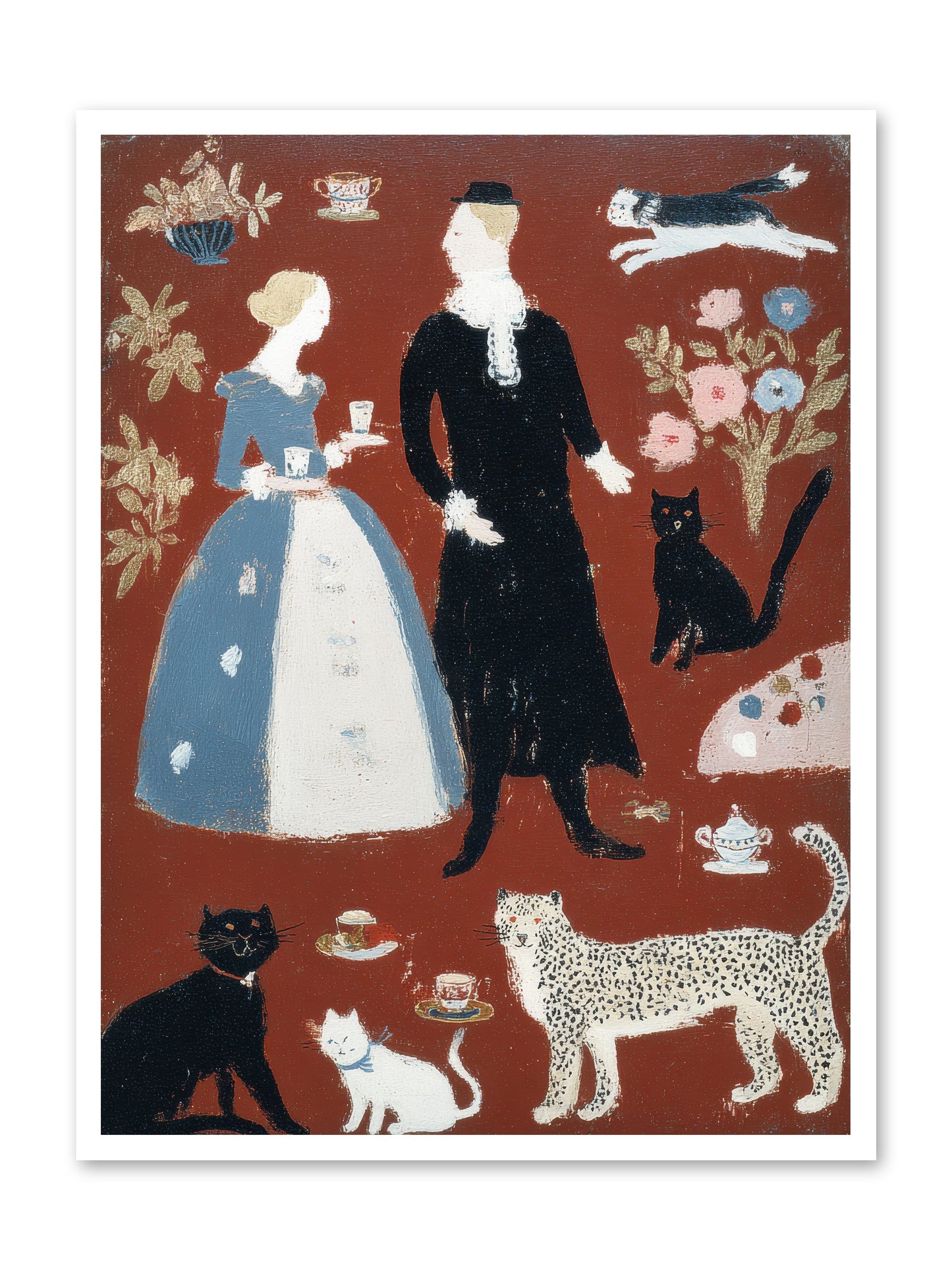 Wild Things Come for Tea -- Loose Canvas Print 30x40