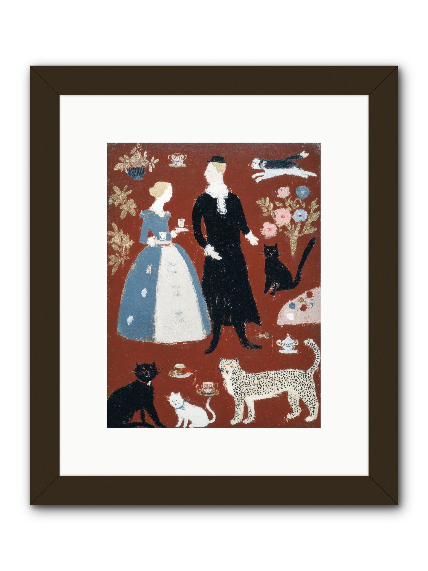 Wild Things Come for Tea -- Framed Print - Black 9x12