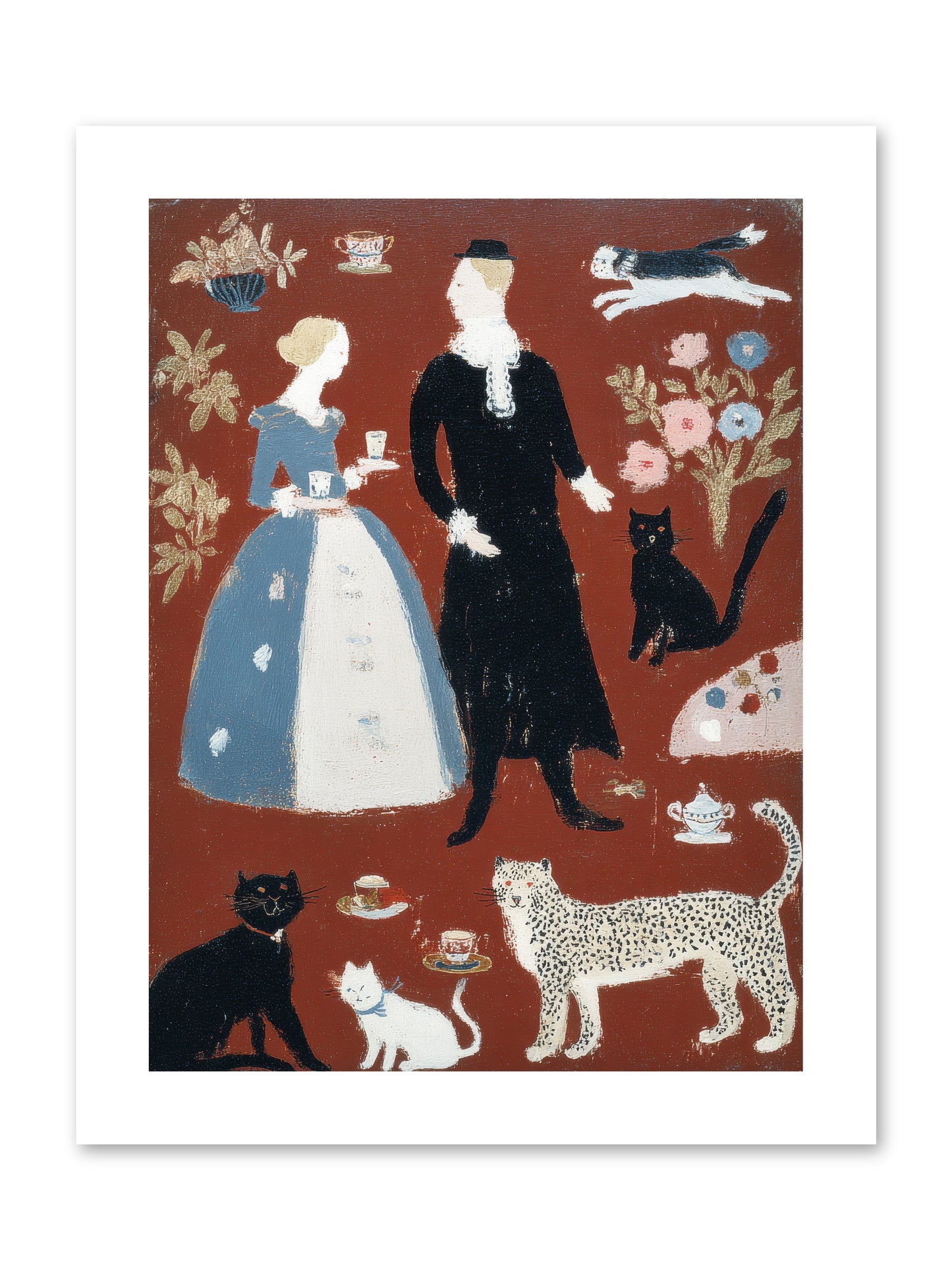 Wild Things Come for Tea -- Loose Canvas Print 9x12