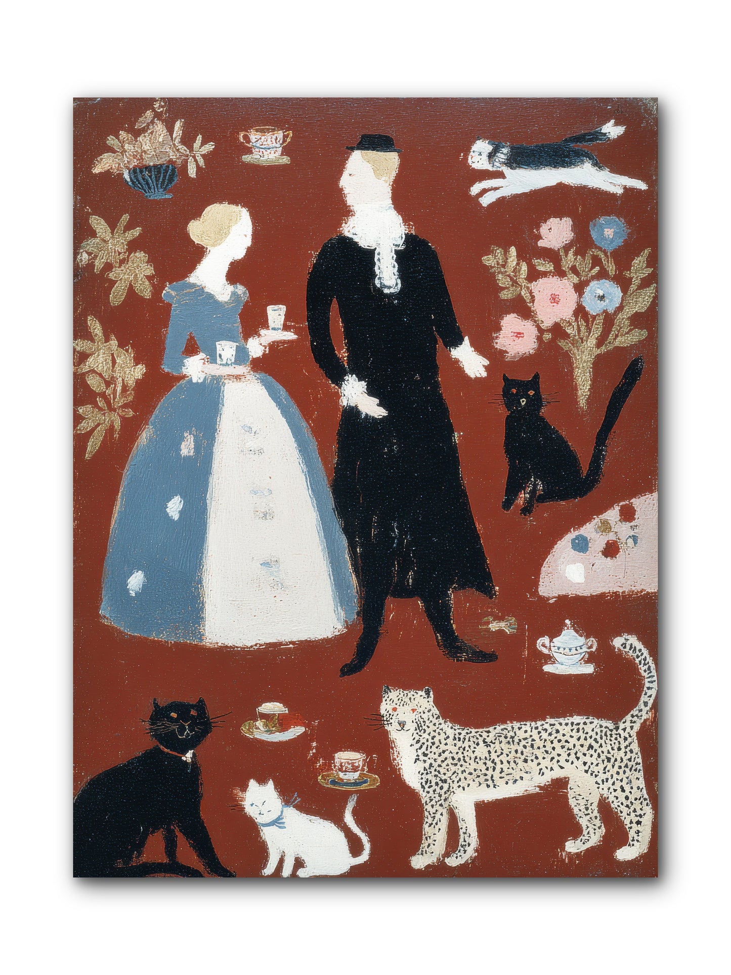 Wild Things Come for Tea -- Wrapped Canvas 9x12