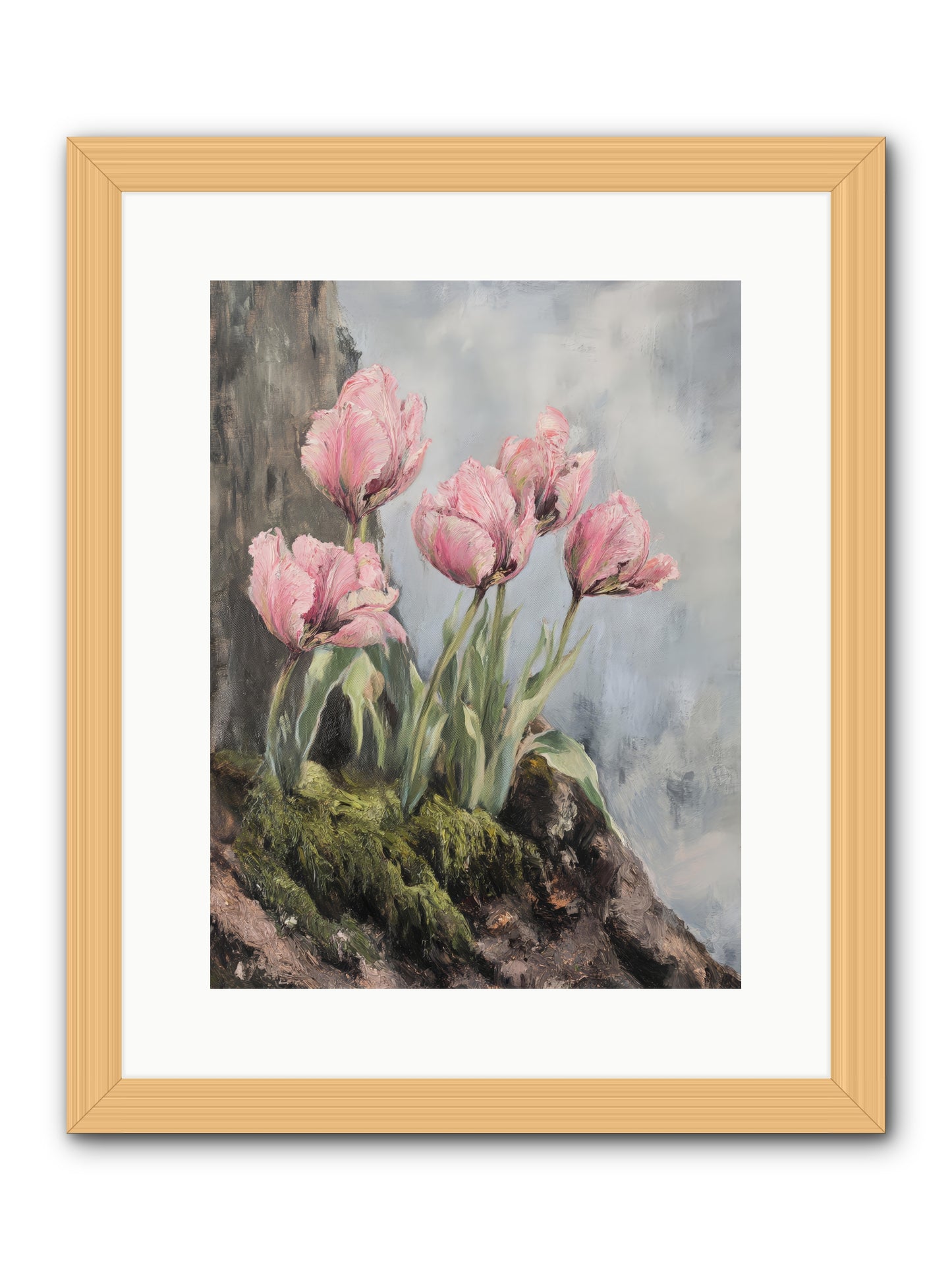 Wild Tulip Tales -- Framed Print - Natural 12x16