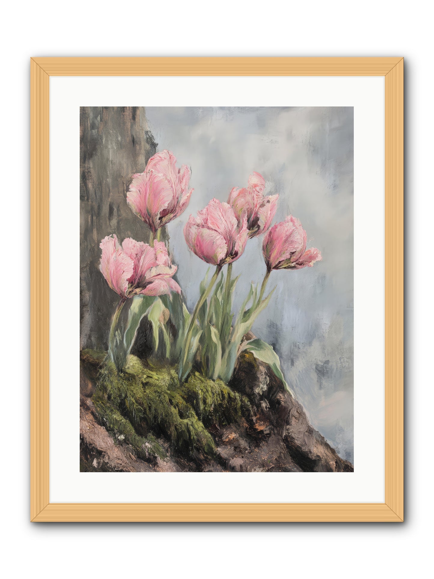 Wild Tulip Tales -- Framed Print - Natural 18x24