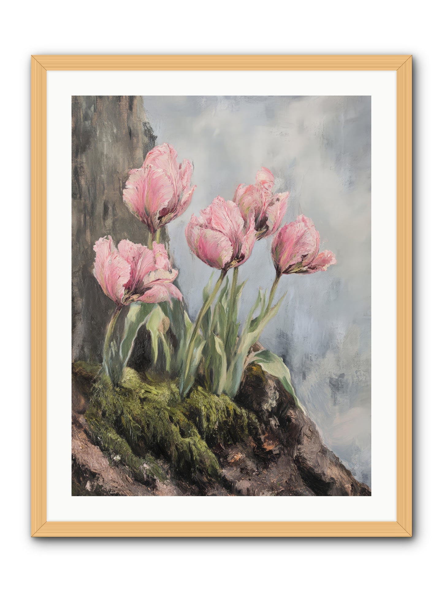 Wild Tulip Tales -- Framed Print - Natural 24x32