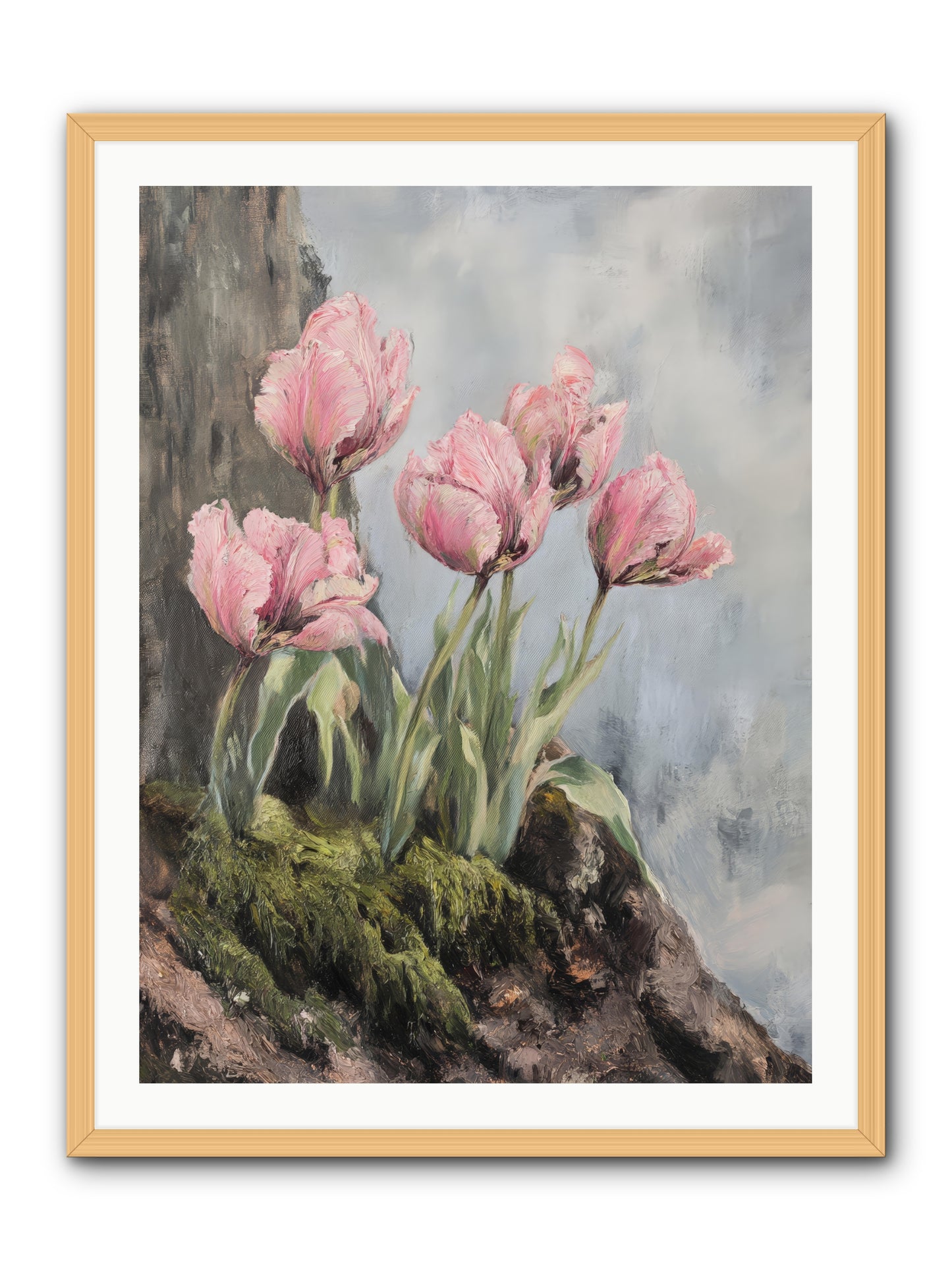 Wild Tulip Tales -- Framed Print - Natural 30x40