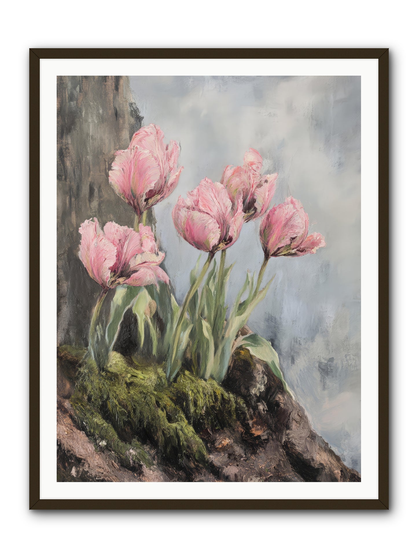 Wild Tulip Tales -- Framed Print - Black 36x48