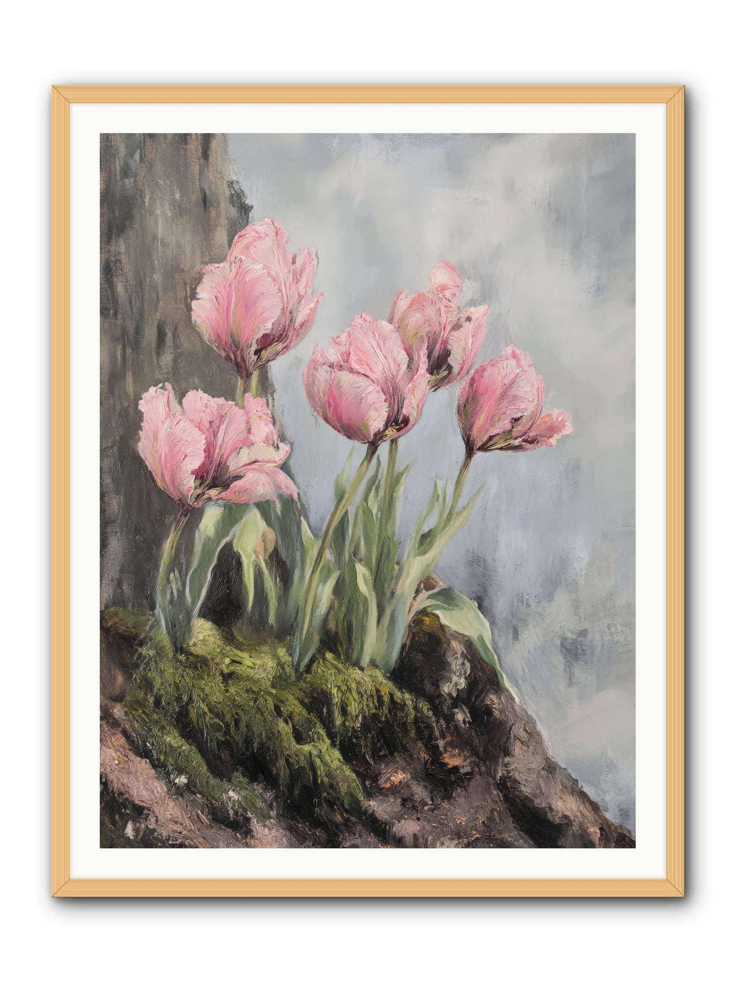 Wild Tulip Tales -- Framed Print - Natural 36x48