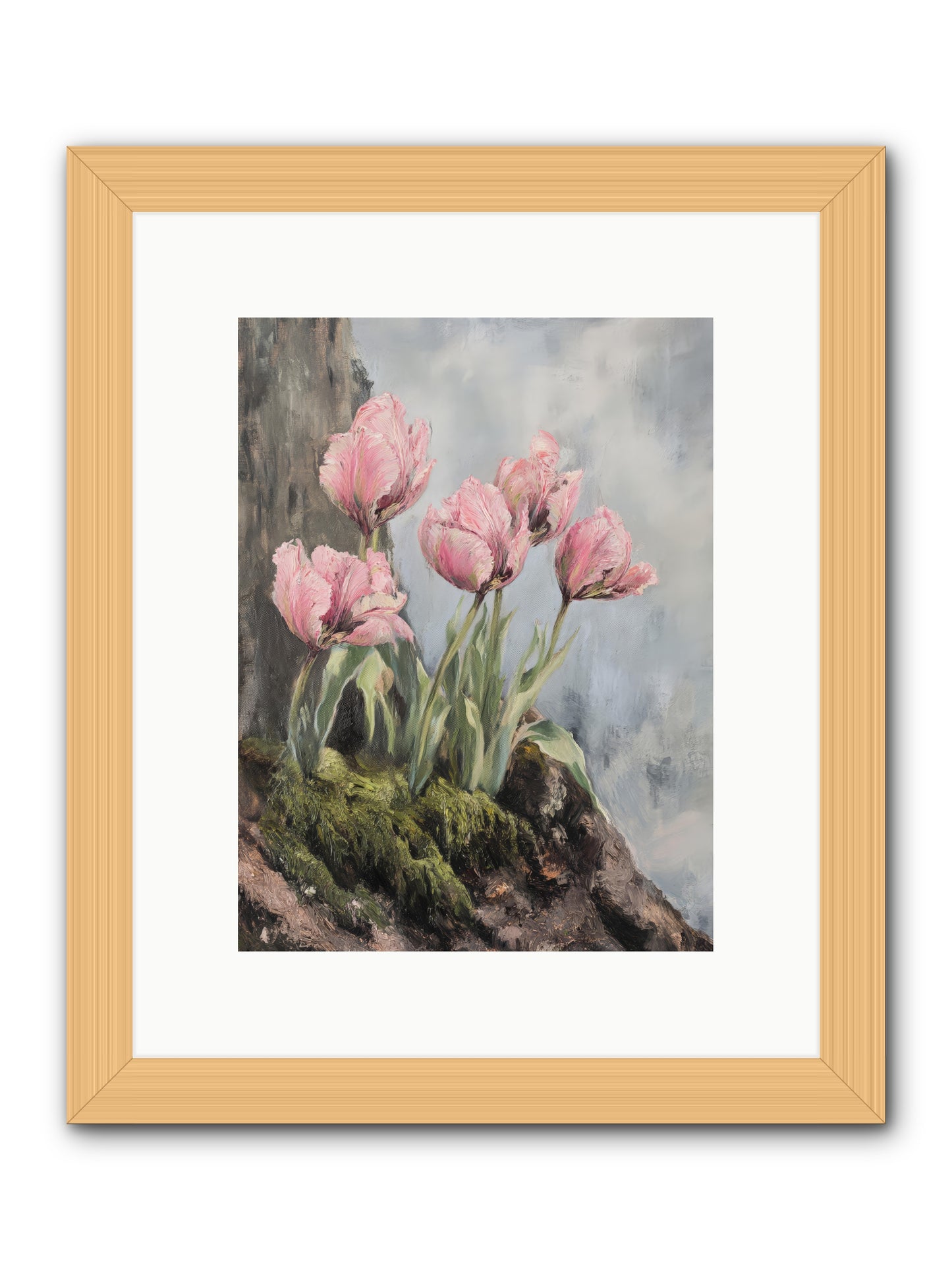 Wild Tulip Tales -- Framed Print - Natural 9x12