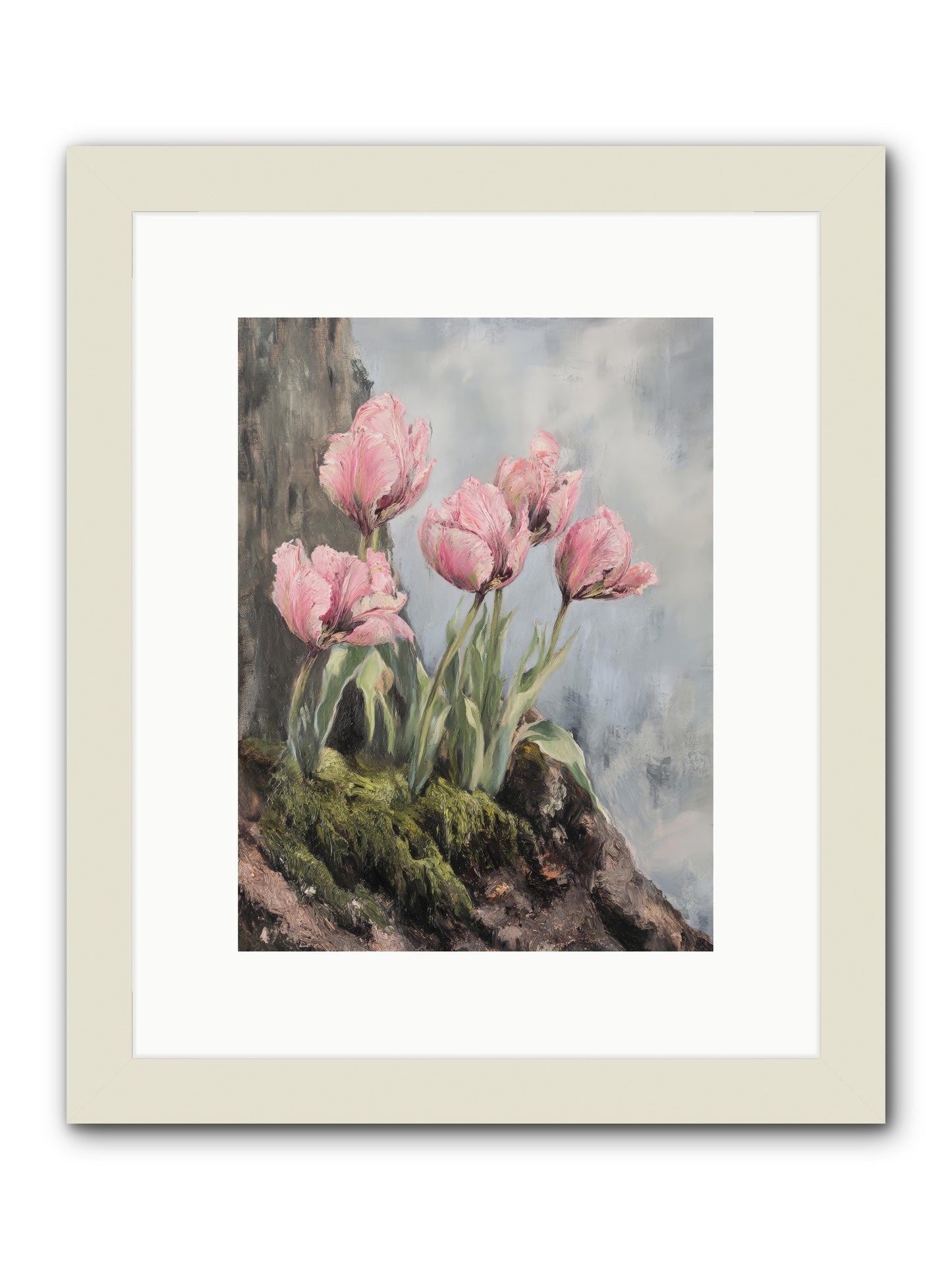 Wild Tulip Tales -- Framed Print - White 9x12
