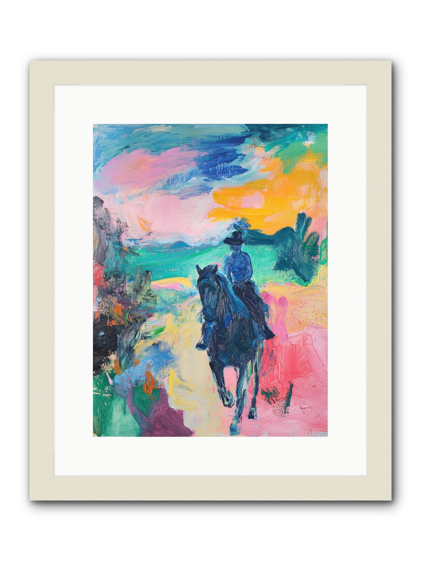 Wild West Wind -- Framed Print - White 12x16