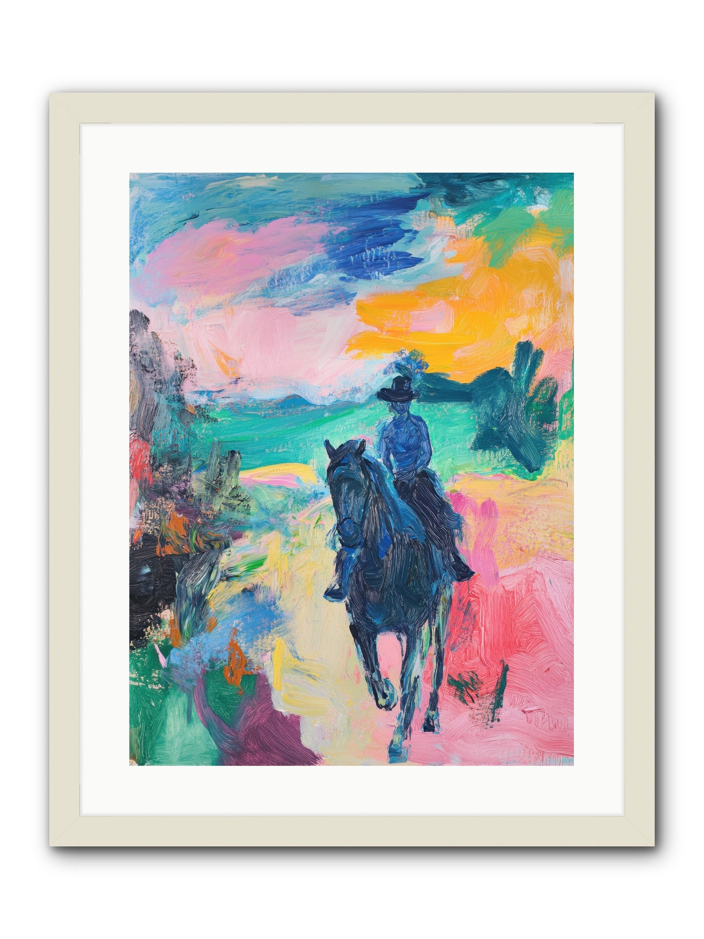 Wild West Wind -- Framed Print - White 18x24