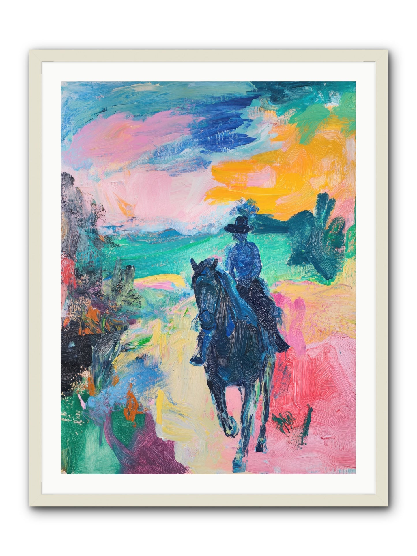 Wild West Wind -- Framed Print - White 30x40