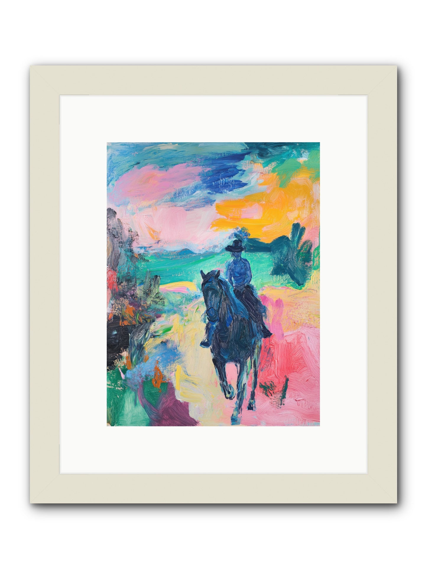 Wild West Wind -- Framed Print - White 9x12