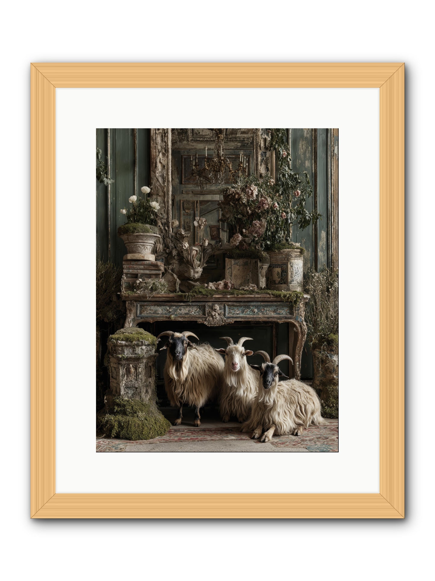 Wild grace reigning -- Framed Print - Natural 12x16