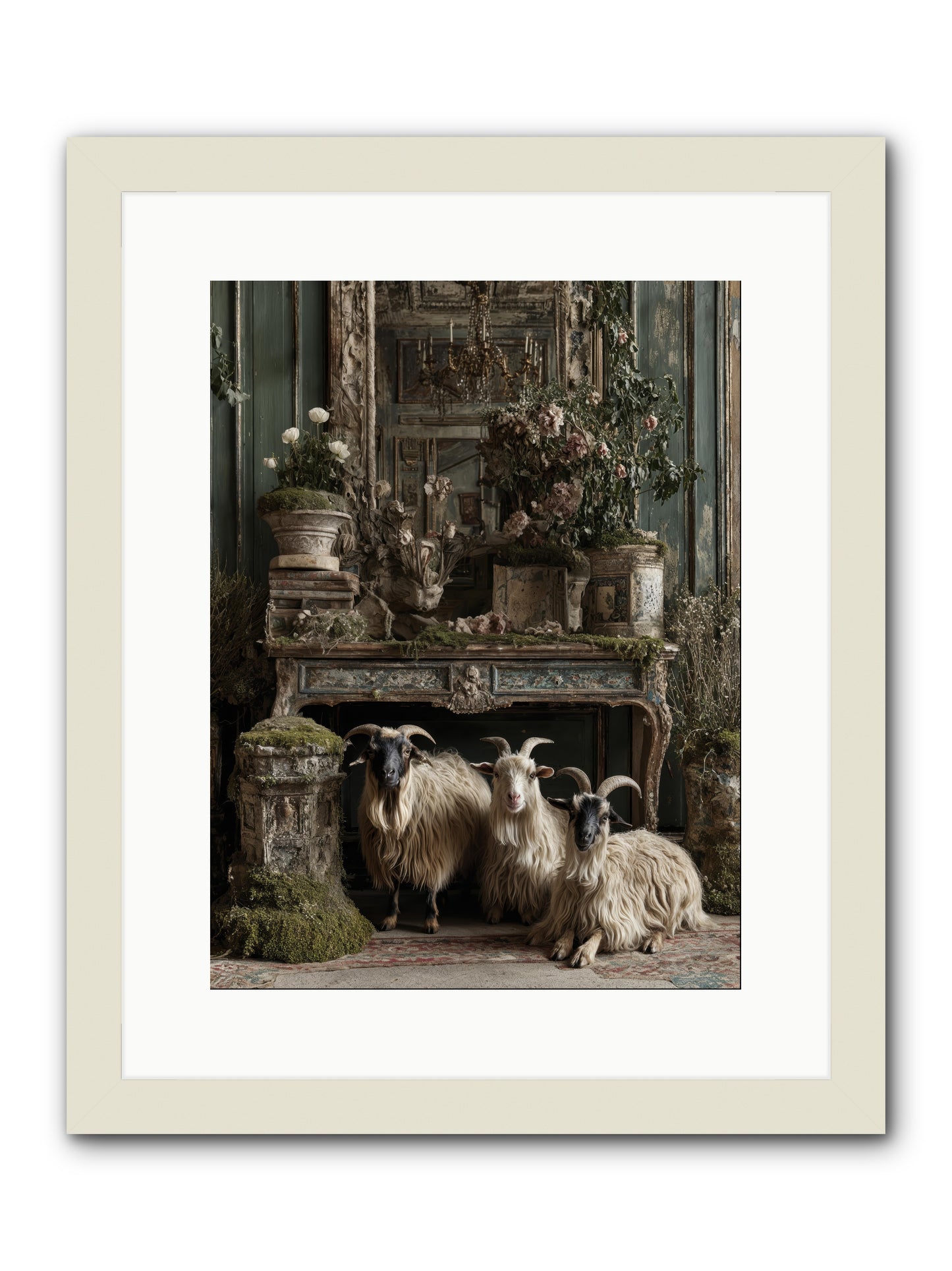 Wild grace reigning -- Framed Print - White 12x16